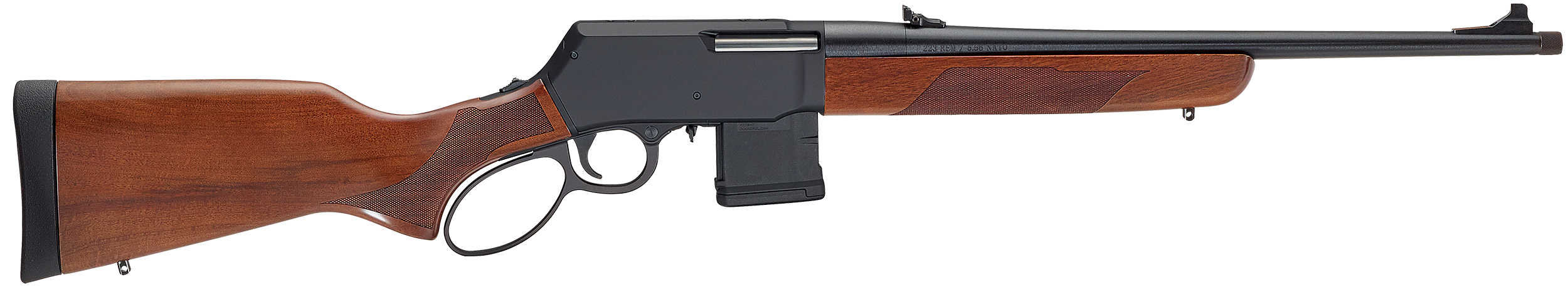 Henry H023223 Supreme 223 Rem/5.56 NATO 10+1 18" Blued Threaded Barrel, Black Hardcoat Anodize Drilled & Tapped Aluminum Receiver, Fixed American Walnut Stock, Ambidextrous