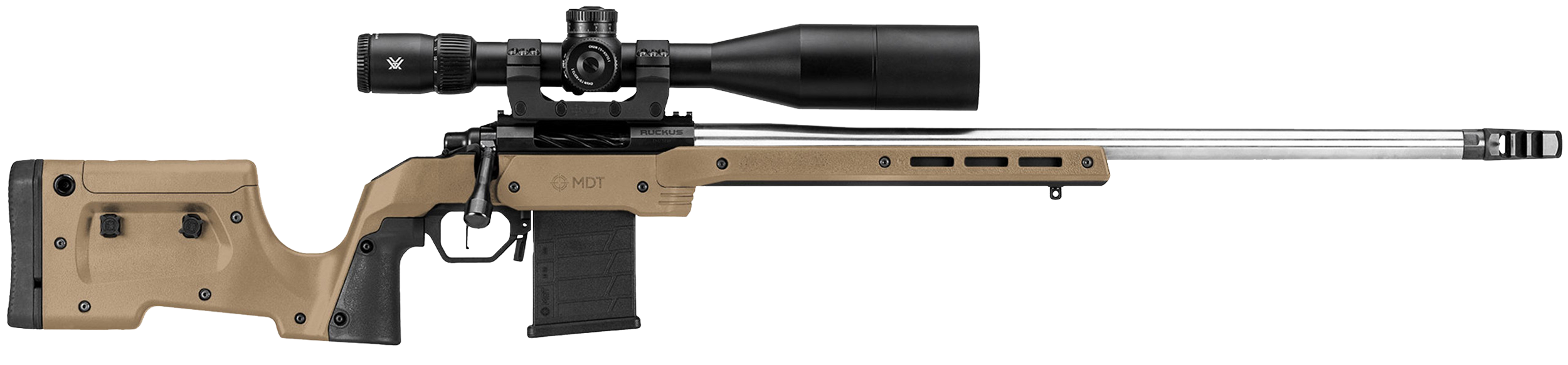 Mdt Sporting Goods Inc 105345FDE XRS Chassis System Flat Dark Earth Ruger American/ Short Action 32.25"