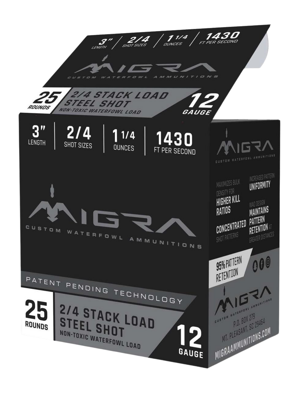MIGRA M12AS24   12G 3"     2-4SHT 1.25       25/10