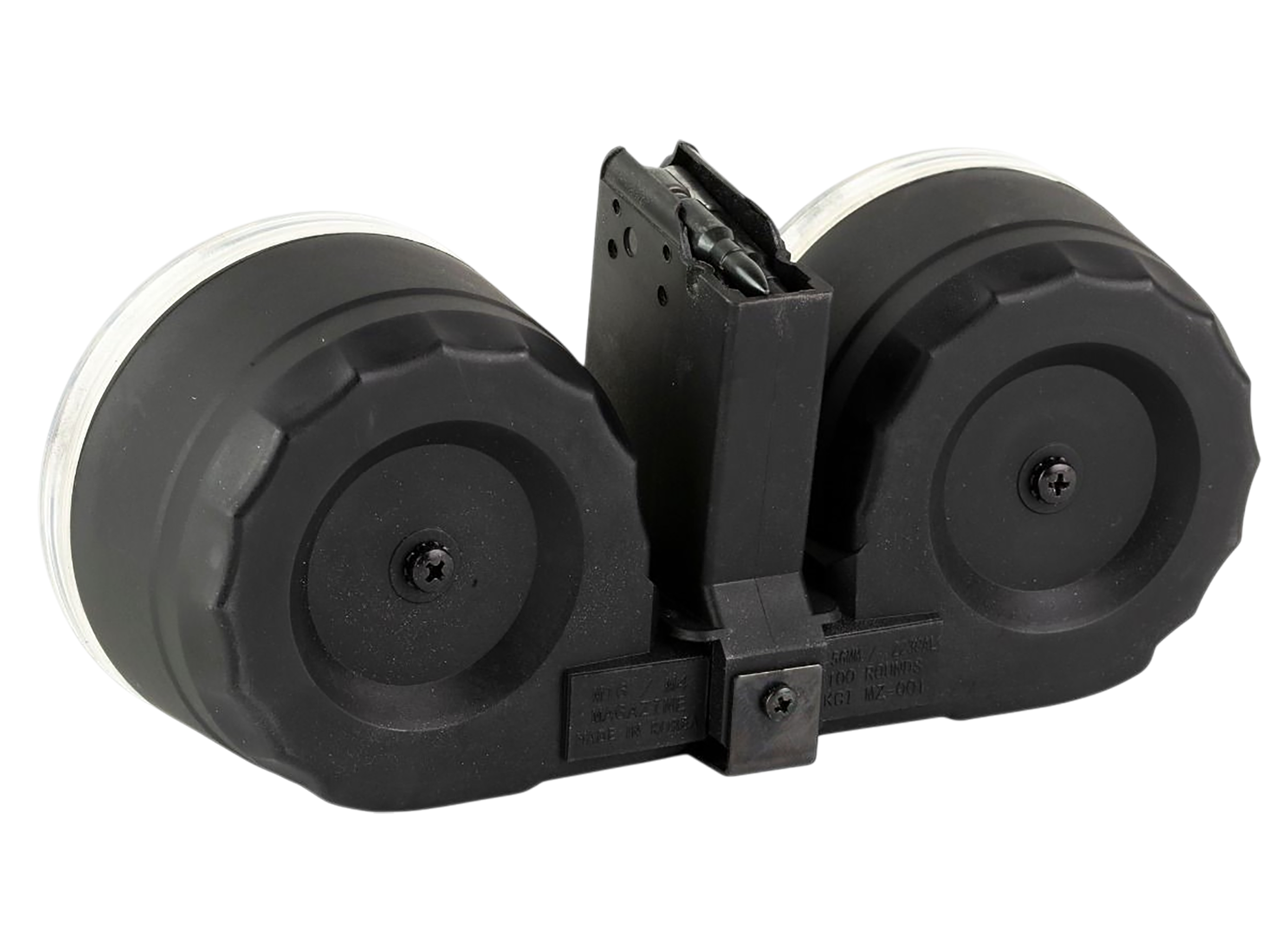 Kci Usa Inc KCIMZ067 AK  100rd Drum 223 Rem/5.56 NATO Fits AK Platform Black