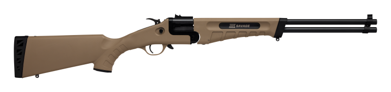Savage Arms 23004 42 Takedown Full Size 22 LR/410 Gauge 1rd 20" Black Satin Sporter Barrel, Flat Dark Earth Carbon Steel Receiver, Flat Dark Earth Fixed Synthetic Stock, Ambidextrous