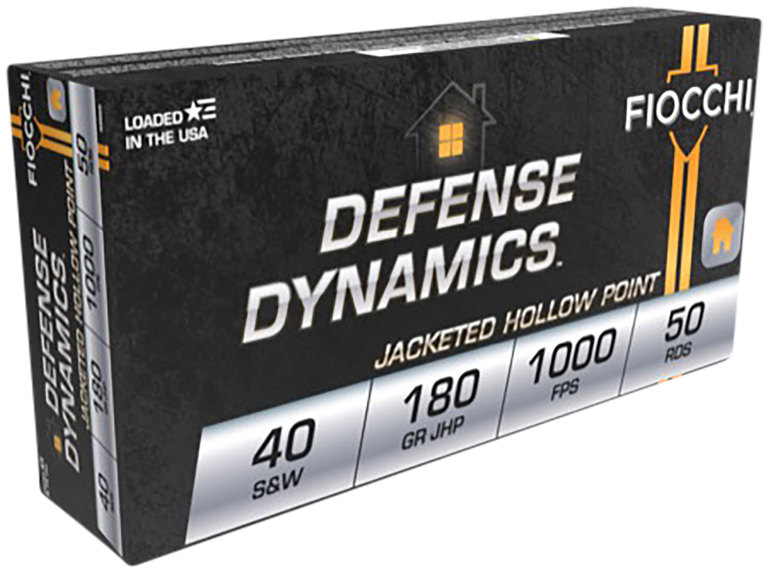 Fiocchi 40SWE Defense Dynamics 40S&W 180gr Jacketed Hollow Point 50 Per Box/20 Case