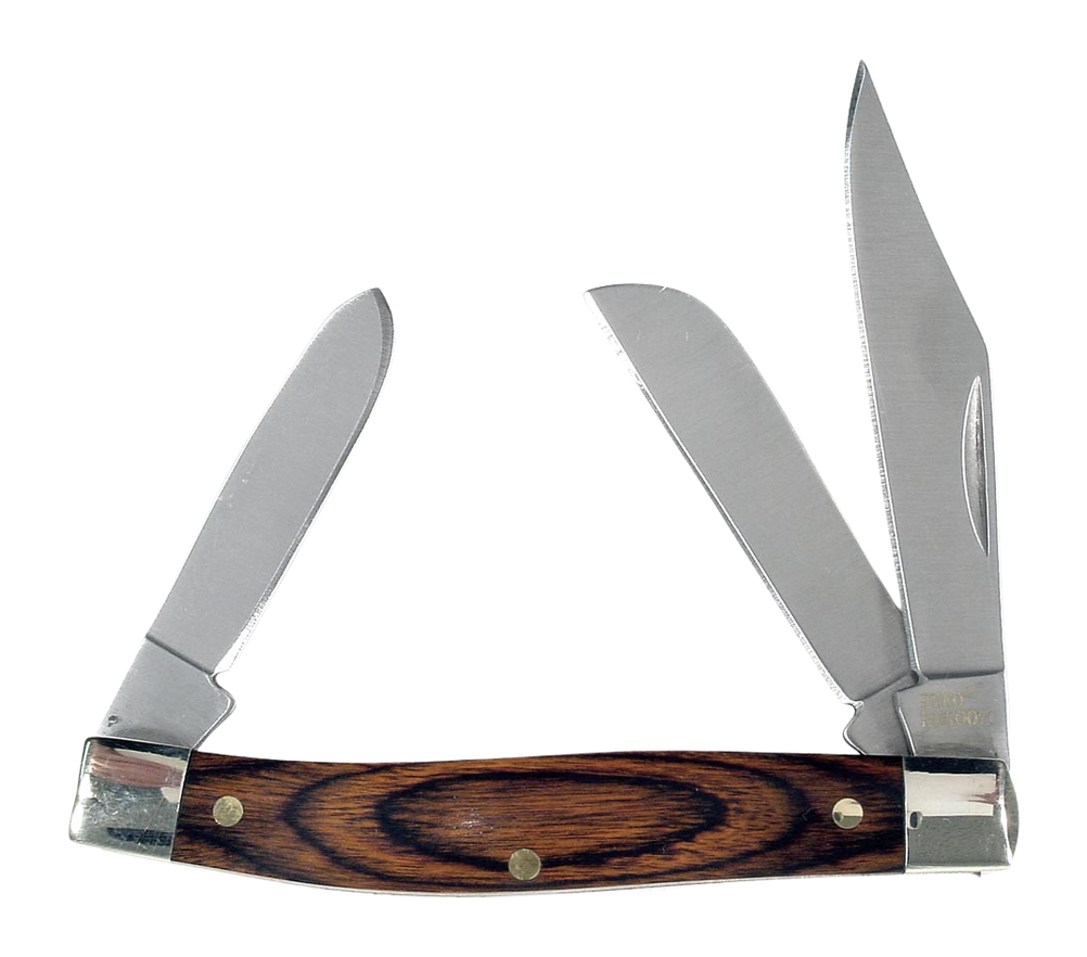 Ruko Stockman 3 Blade Pakkawood Folding Pocket Knife