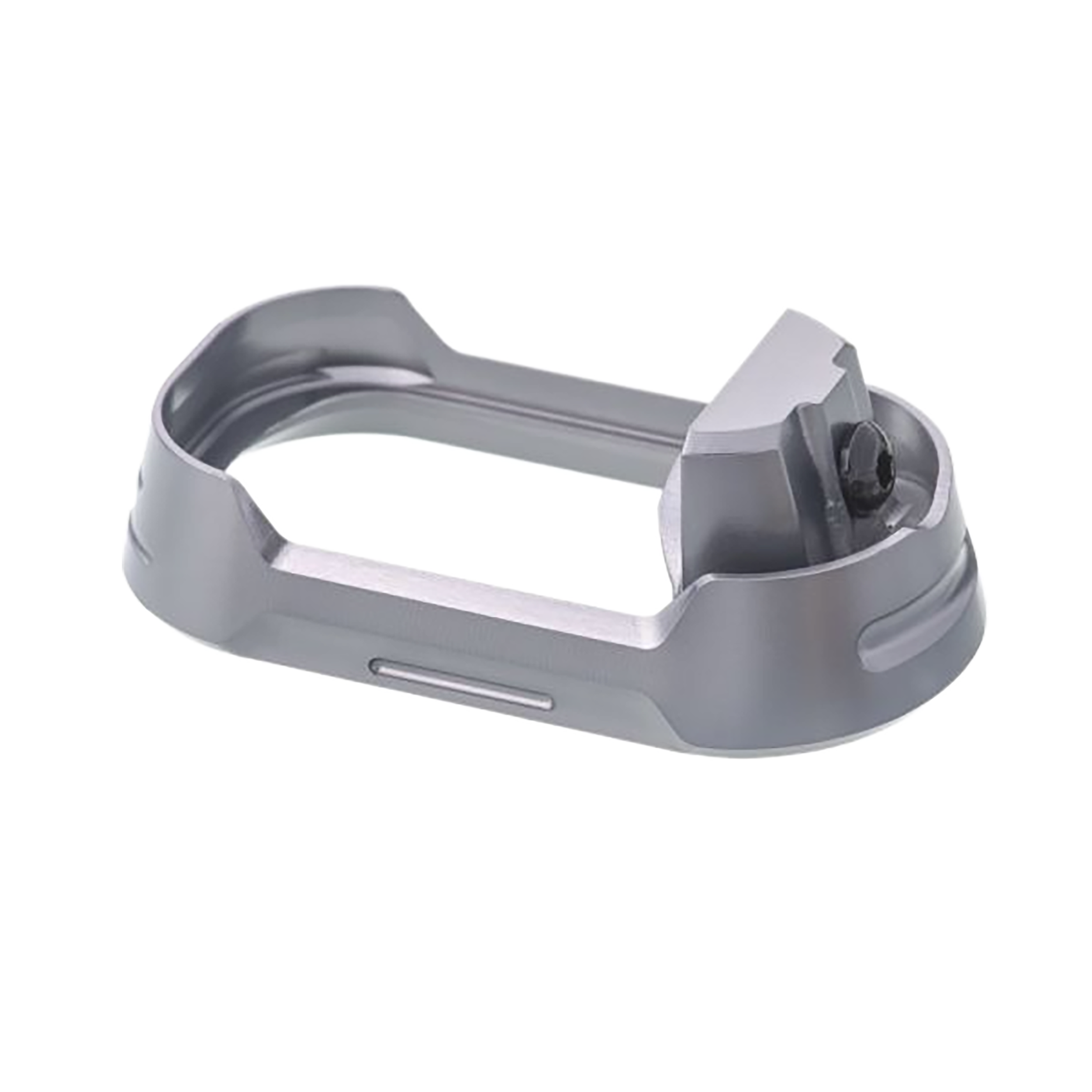 Tyrant CNC TDG19G34MWGREYBLKSCRW  Magwell Fits Glock 19 Gen 3-4 Grey Aluminum