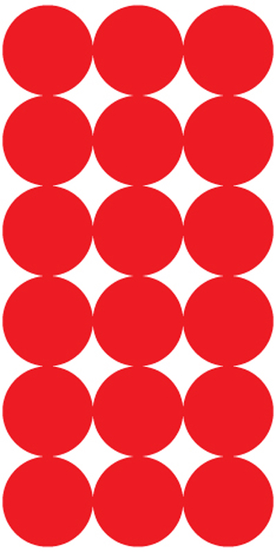 Pro-Shot P432M SplatterShot Repair Pasters Red 1" Self-Adhesive 432 Pasters