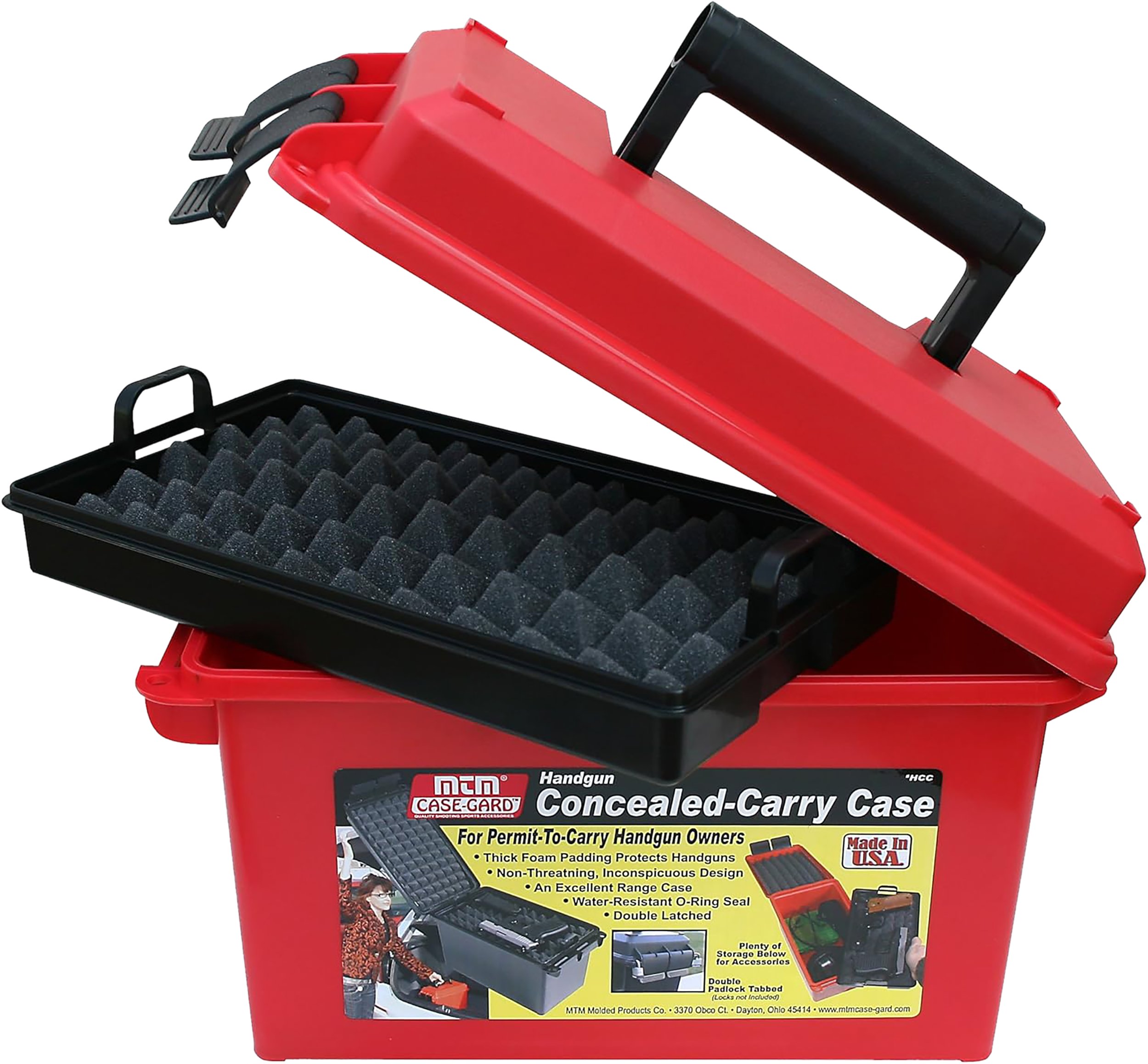 MTM Case-Gard HCC30  Conceal Carry Case Handgun Red