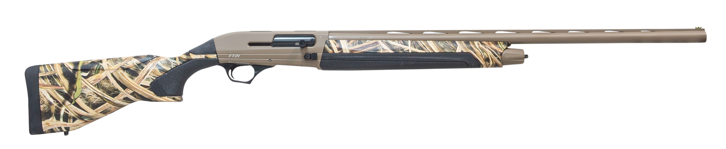 Pointer FT21CAMO20 Field Tek FT21 Semi-Auto 3" 5+1 28" OD Green Cerakote Vent Rib Barrel & Aluminum Receiver, Fixed Mossy Oak Bottomland Synthetic Stock