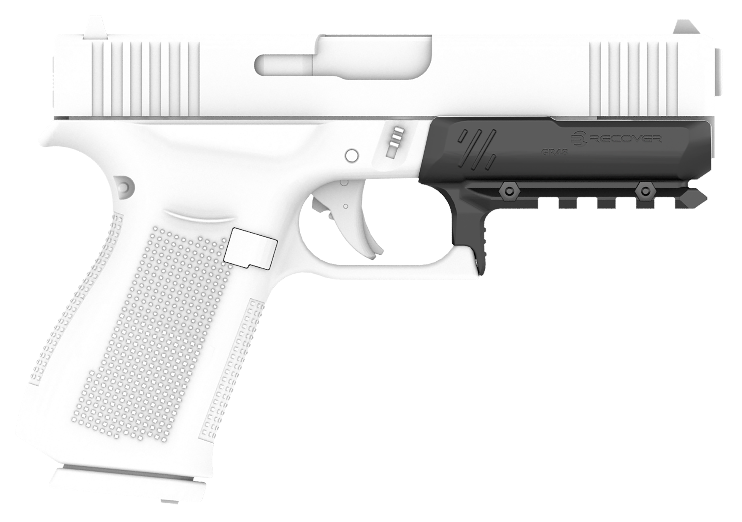 Recover Tactical GR4801 Full Size Rail for Glock 48  Black