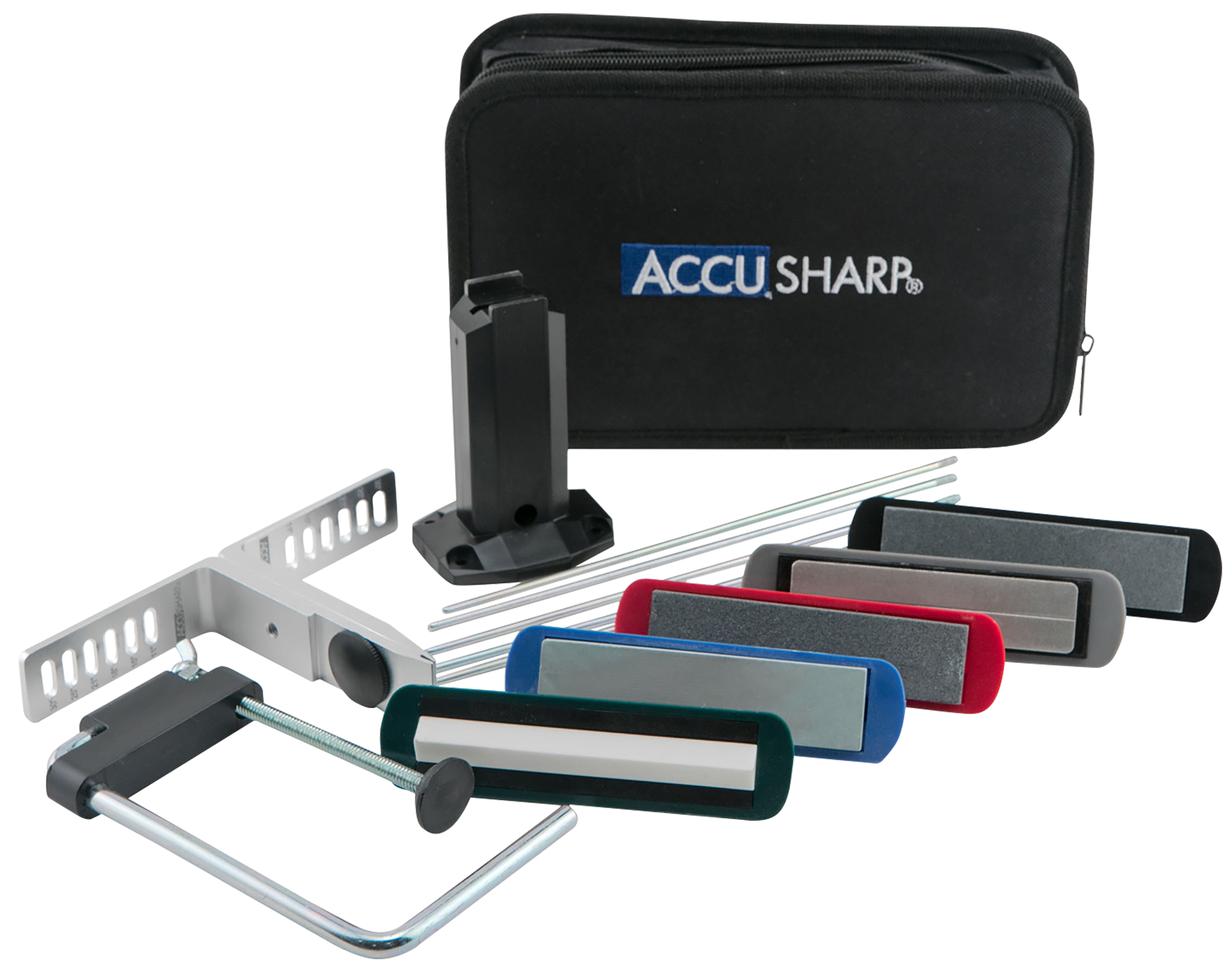 AccuSharp 059C 5-Stone Precision Set Extra Coarse/Coarse/Medium/Fine/ Ultra-Fine Diamond, Alumina, Ceramic Sharpener Multi Color