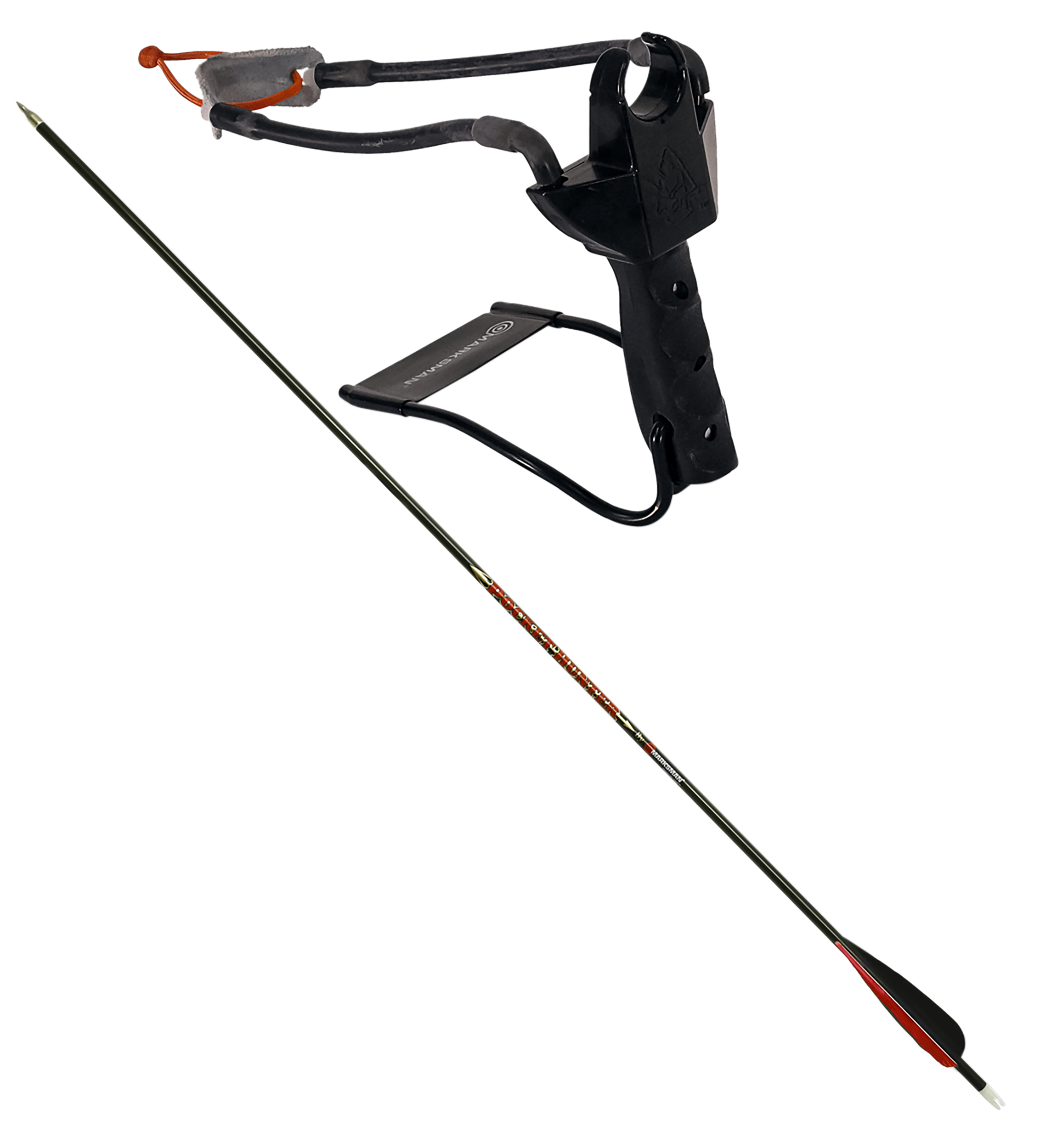 Marksman 3075 Marksman 3075 Pocket Hunter Slingshot Black Steel Frame Black Molded Handle