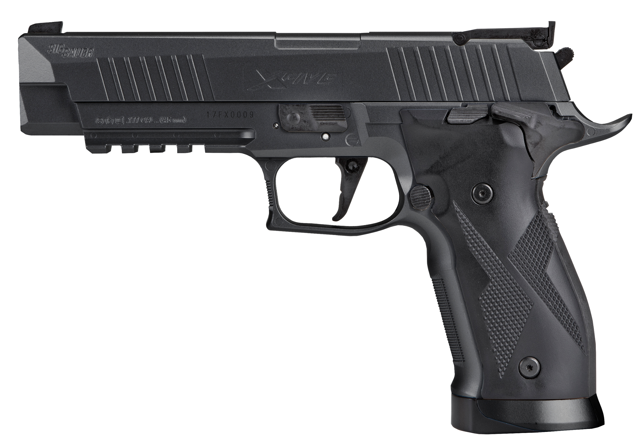 Sig Sauer Airguns AIRX5177BLK P226 X-Five Air Pistol CO2 177 Pellet 20+1 4.50" Black Polymer Grips