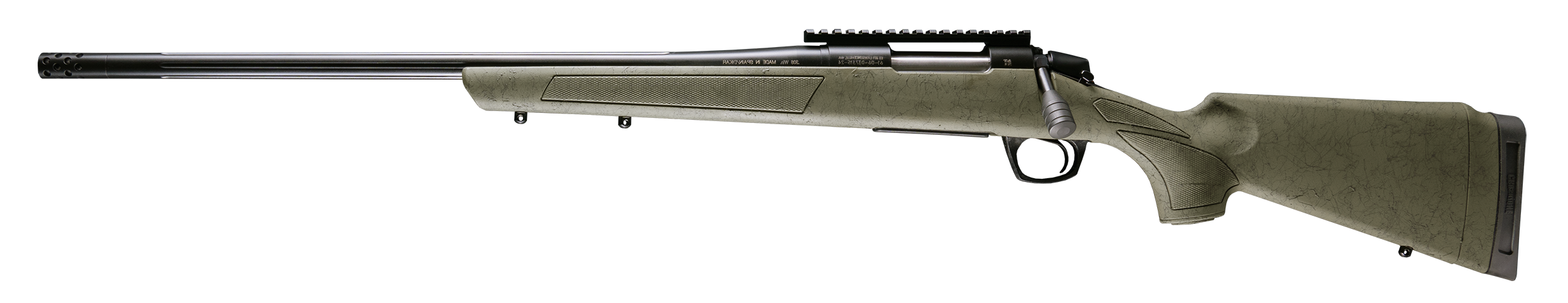 CVA CR3983GLH Cascade XT 308 Win 4+1  22" Graphite Black Cerakote Fluted Threaded Barrel, Graphite Black Cerakote Picatinny Rail, Fixed OD Green w/Black Webbing Synthetic Stock, Left Hand