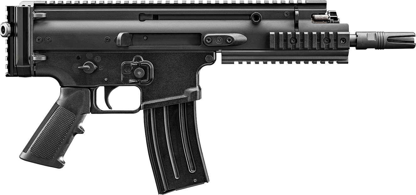 FN 38101244 SCAR 15P 5.56x45mm 10+1 7.50" Black Anodized Chrome Lined Steel Barrel, Black Anodized Aluminum Picatinny Rail Receiver, Black Polymer Grip, Ambidextrous