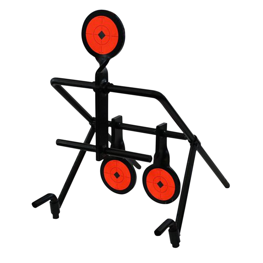 Birchwood Casey 47044 World of Targets Gallery 44 Magnum Resetting Target 3.75" Handgun Black/Orange Steel Circle w/Crosshair & Diamond