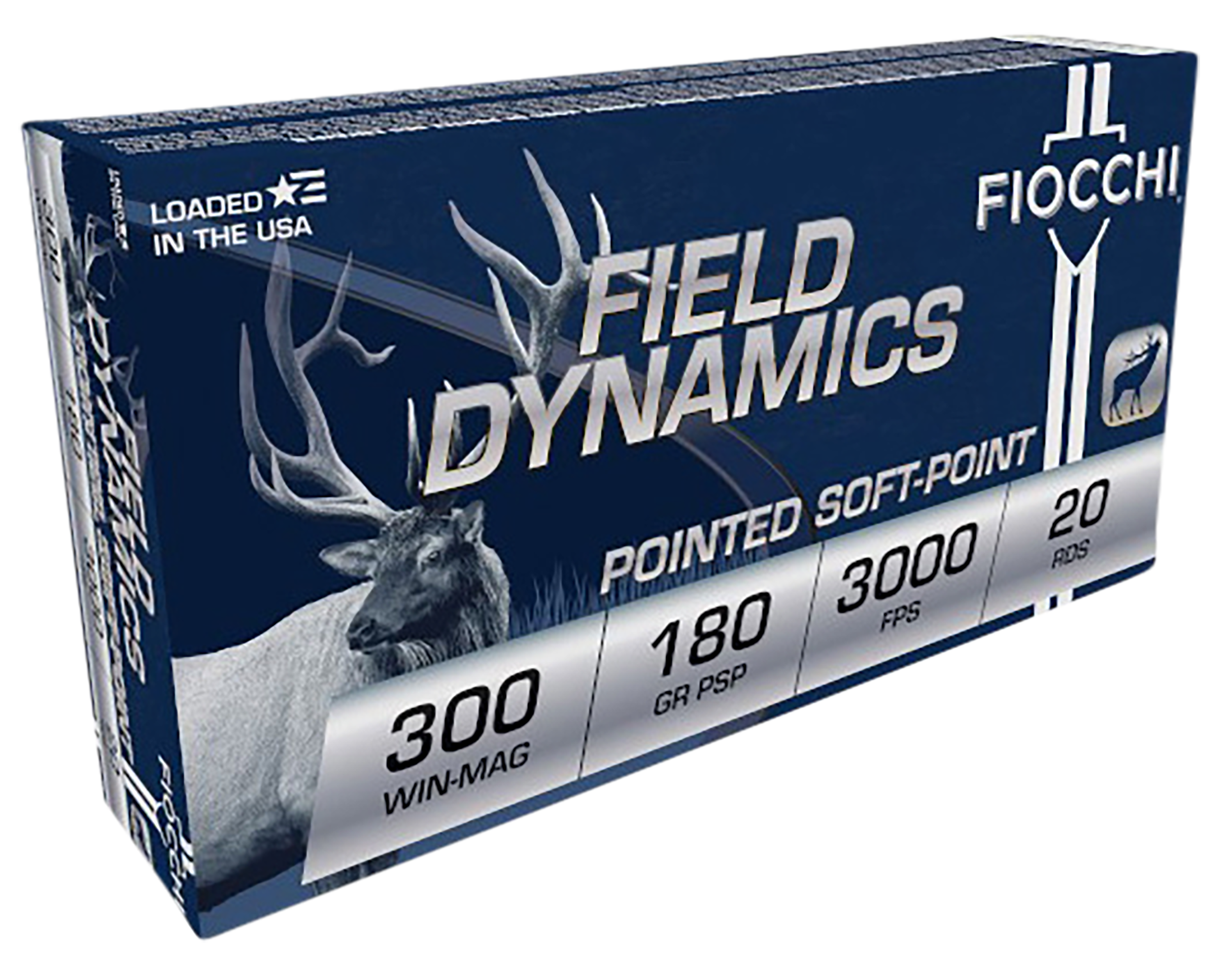 Fiocchi 300WMB Field Dynamics  300WinMag 180gr PSP Interlock BT 20 Per Box/10 Case