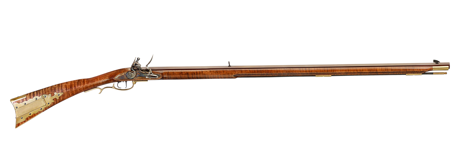 Taylors & Company 210012 Frontier Pedersoli 50 Cal Flintlock 39" Browned Octagon Barrel, Fixed Maple Stock