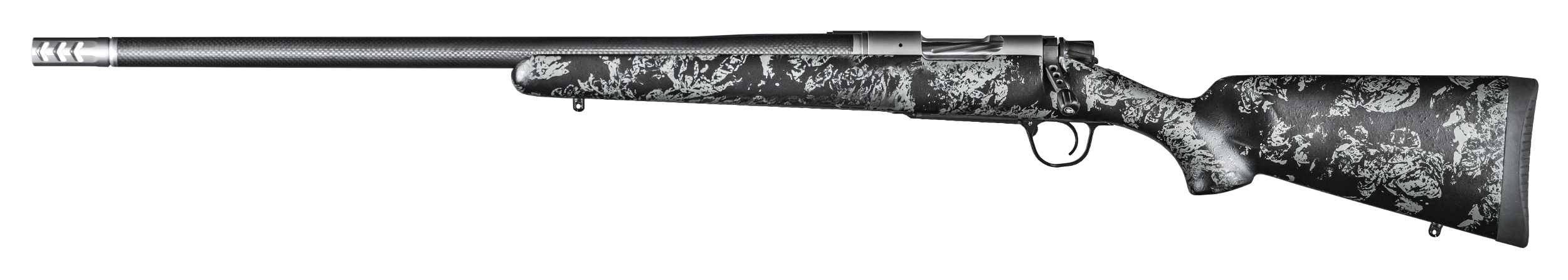 Christensen Arms 8010617200 Ridgeline FFT 6.5 PRC 3+1 20" Carbon Fiber/Threaded Barrel, Stainless Steel, Black with Gray Accents Stock, Left Hand