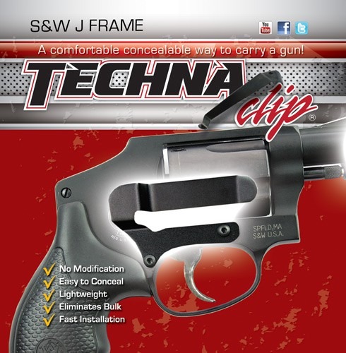 TECHNA CLIP HANDGUN RETENTION CLIP S&W J-FRAME RIGHT