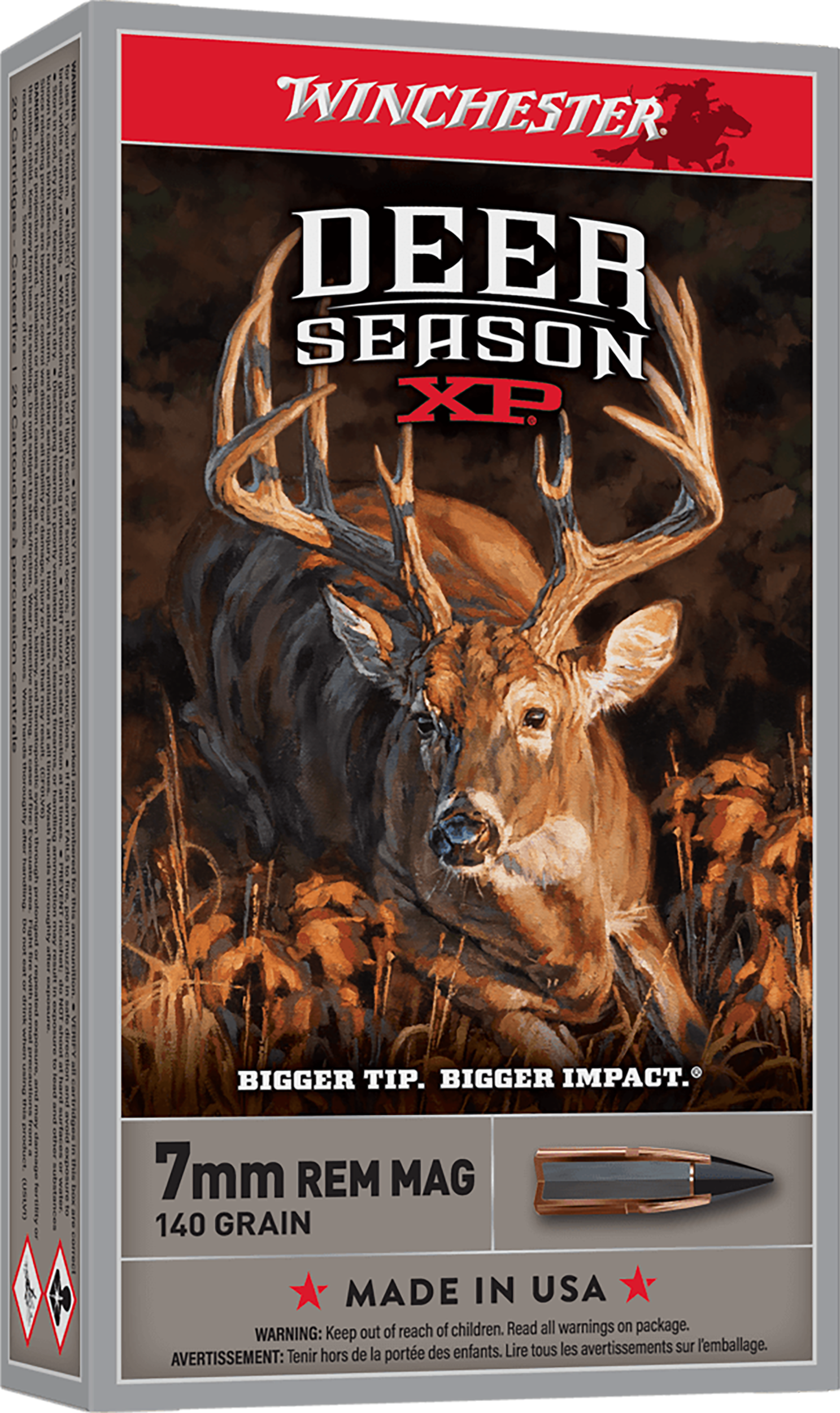Winchester Ammo X7DS Deer Season XP 7mmRemMag 140gr Extreme Point 20 Per Box/10 Case