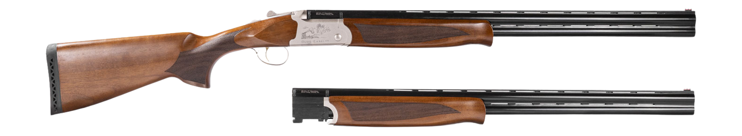 Balikli 336025 Blue Label Combo 20/28 Gauge Break Open 3" 2rd 26" Black Over/Under Vent Rib Barrel, Black Aluminum Engraved Pheasant Receiver, Fixed Turkish Walnut Stock