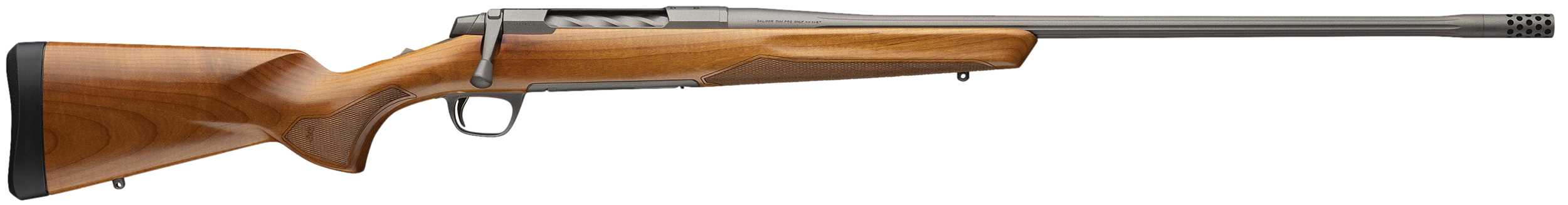 Browning 036067297 X-Bolt 2 Speed Full Size 300 PRC 3+1 26" Tungsten Cerakote Fluted Threaded Barrel, Tungsten Cerakote Drilled & Tapped Steel Receiver, Fixed AAA Dark Maple Stock, Radial Muzzle Brake