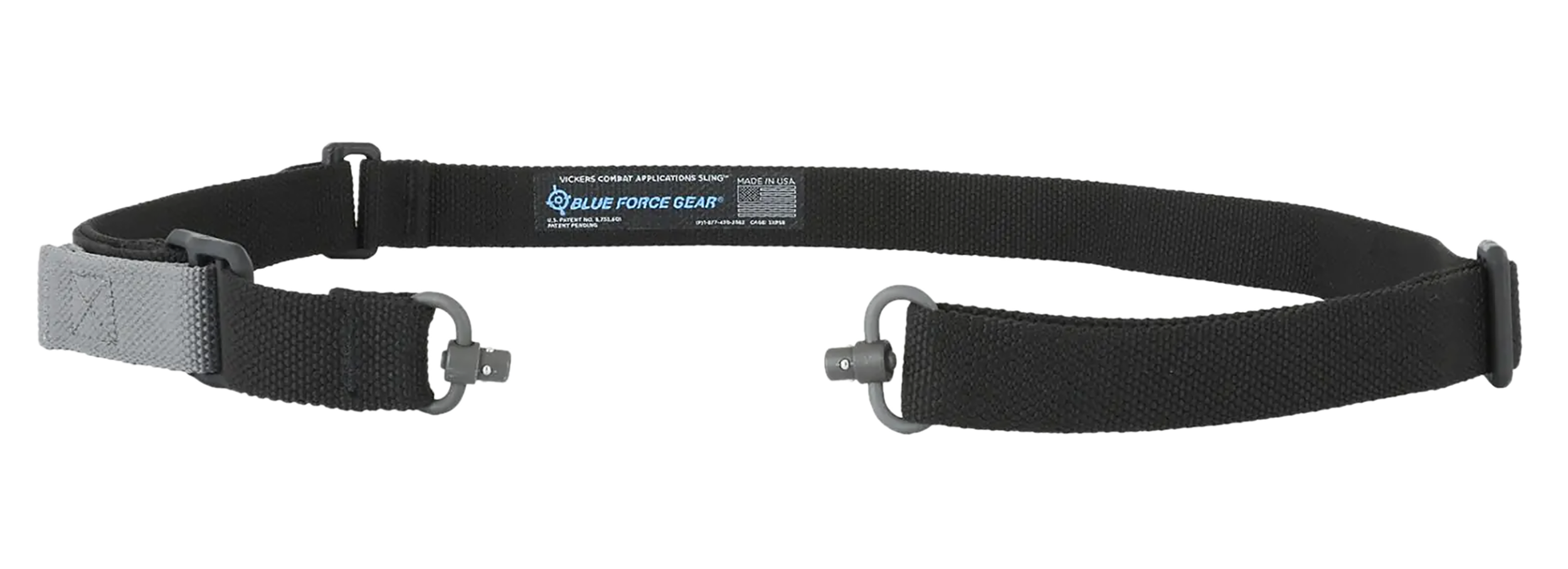 Blue Force Gear VCASPB125AABK Vickers Push Button Sling Black Cordura 36"-62" OAL Padded Rifle
