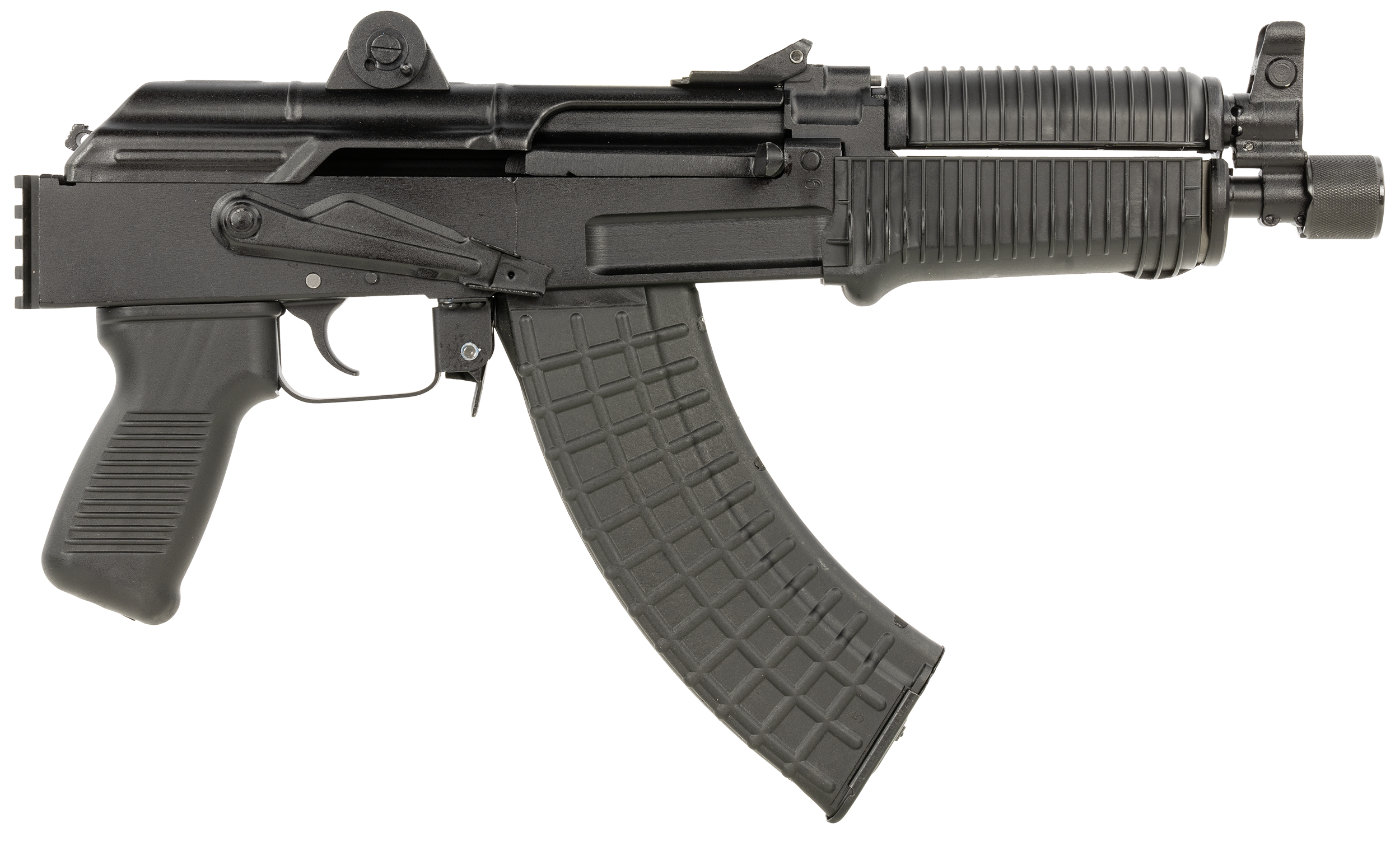 Arsenal SAM7K55 SAM7K  7.62x39mm 30+1 8.50" Black Steel Threaded Barrel, Polymer Handguards, Black Aluminum Forged & Milled Receiver, Mounted 1913 Picatinny Rail, Black Polymer Grips