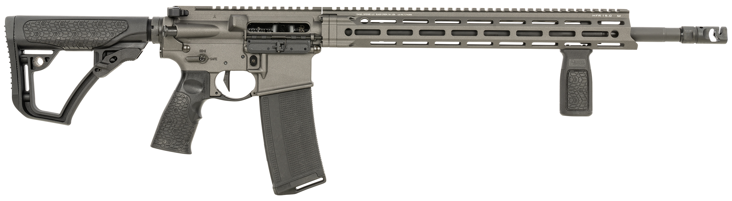 Daniel Defense 0212810739047 DDM4 V7 Pro 5.56x45mm NATO 18" 30+1, Cobalt Rec, Black OEM Overmolded Stock & Grip, Geissele Trigger