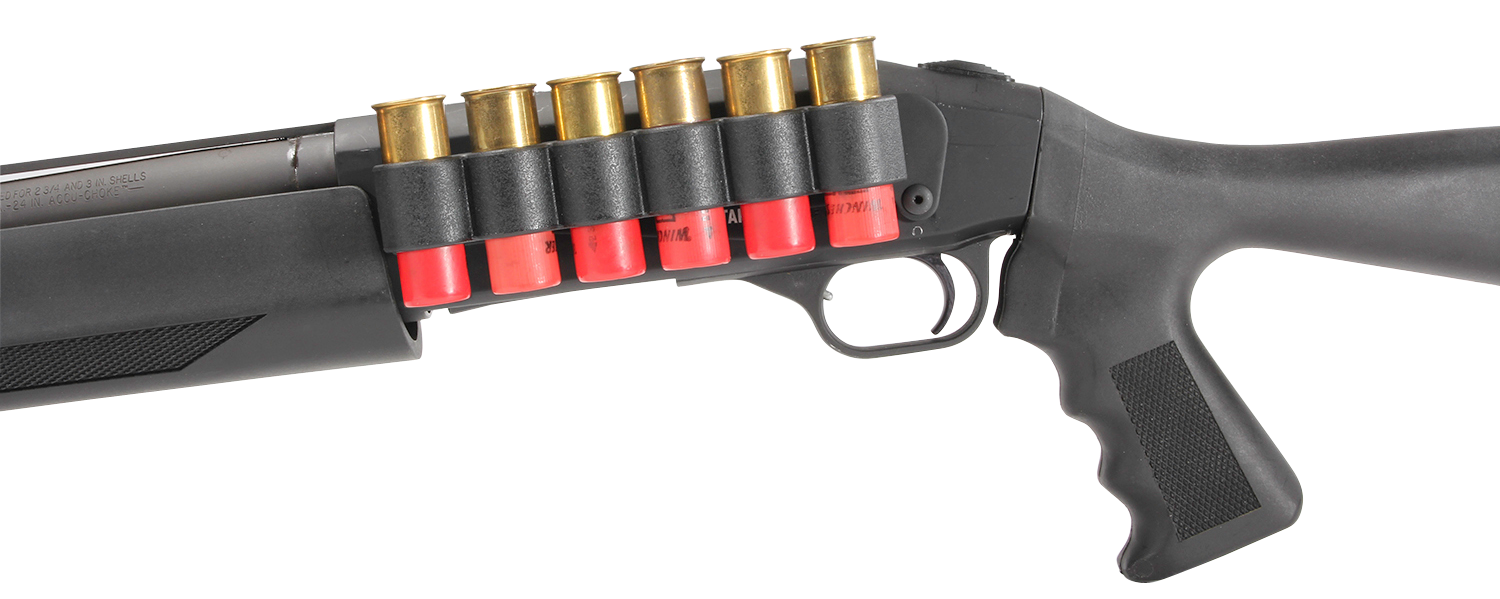 TacStar 1081212 Slimline Sideaddle Mossberg 930 12 Gauge 6rds Black Polymer w/Aluminum Mounting Plate