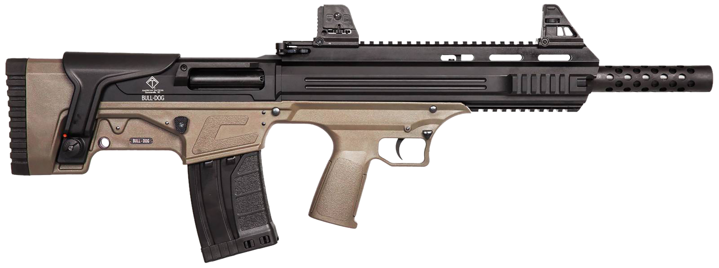 ATI ATIG410BDT Bulldog  410 Gauge Semi-Auto 3" 5+1 16" Tan Aluminum Receiver/Fixed Synthetic Stock