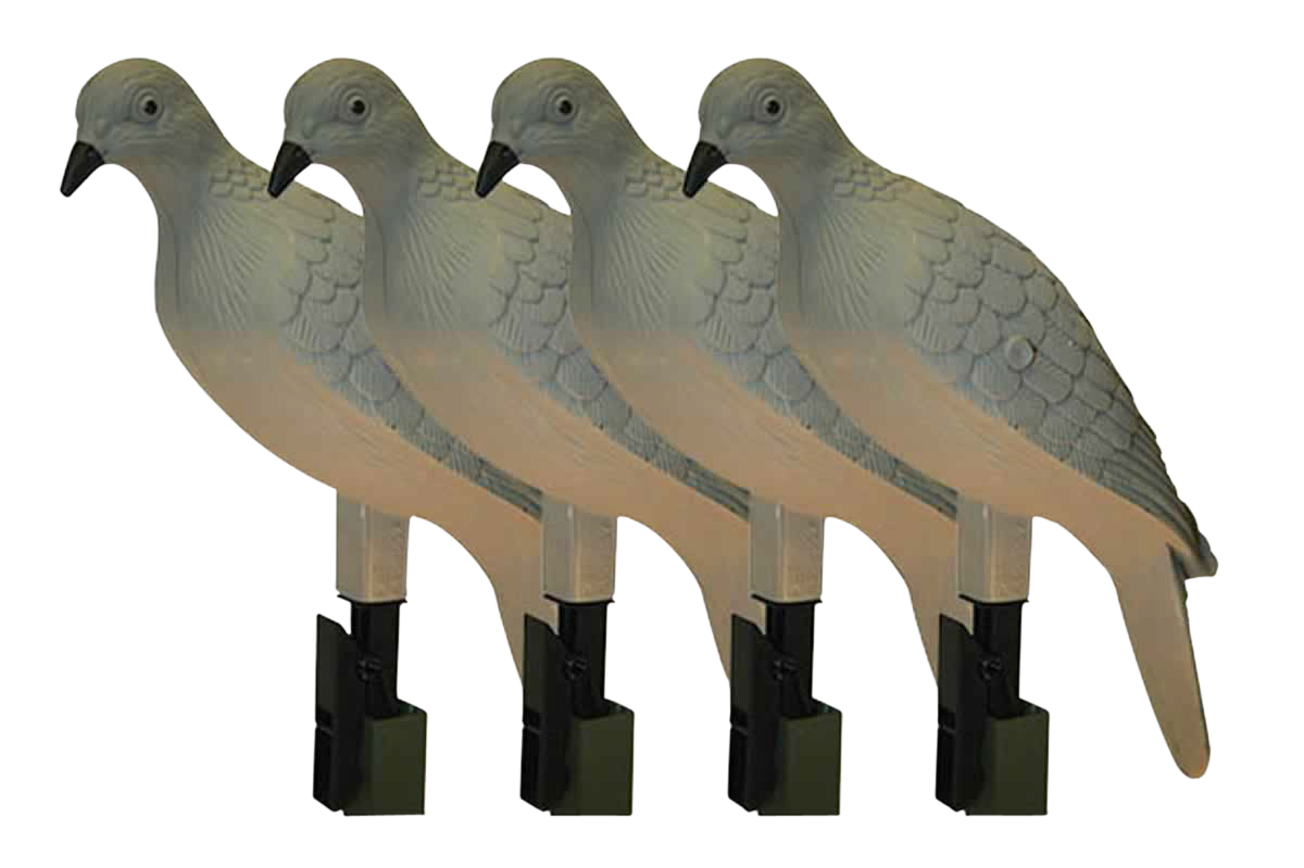 Mojo Outdoors HW9004 Clip On Dove Species Natural Plastic 4 Per Pack