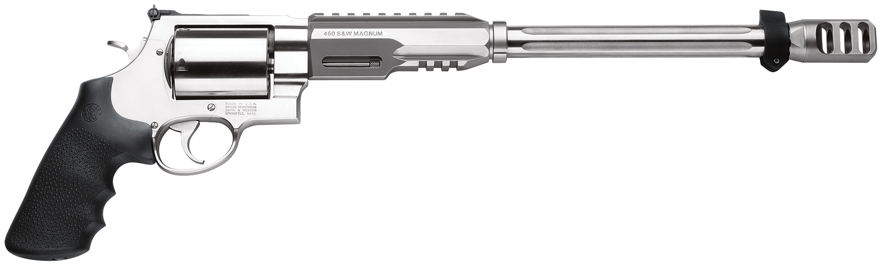 Smith & Wesson 170339 Performance Center Model 460 XVR 460 S&W Mag 5rd 14" MB Stainless Steel Barrel & Cylinder Satin Stainless Steel Frame with Black Polymer Grip Includes Bipod