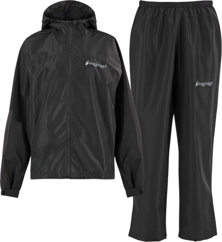 FROGG TOGGS WOMEN'S VAPOR RAIN SUIT BLACK LG/XL