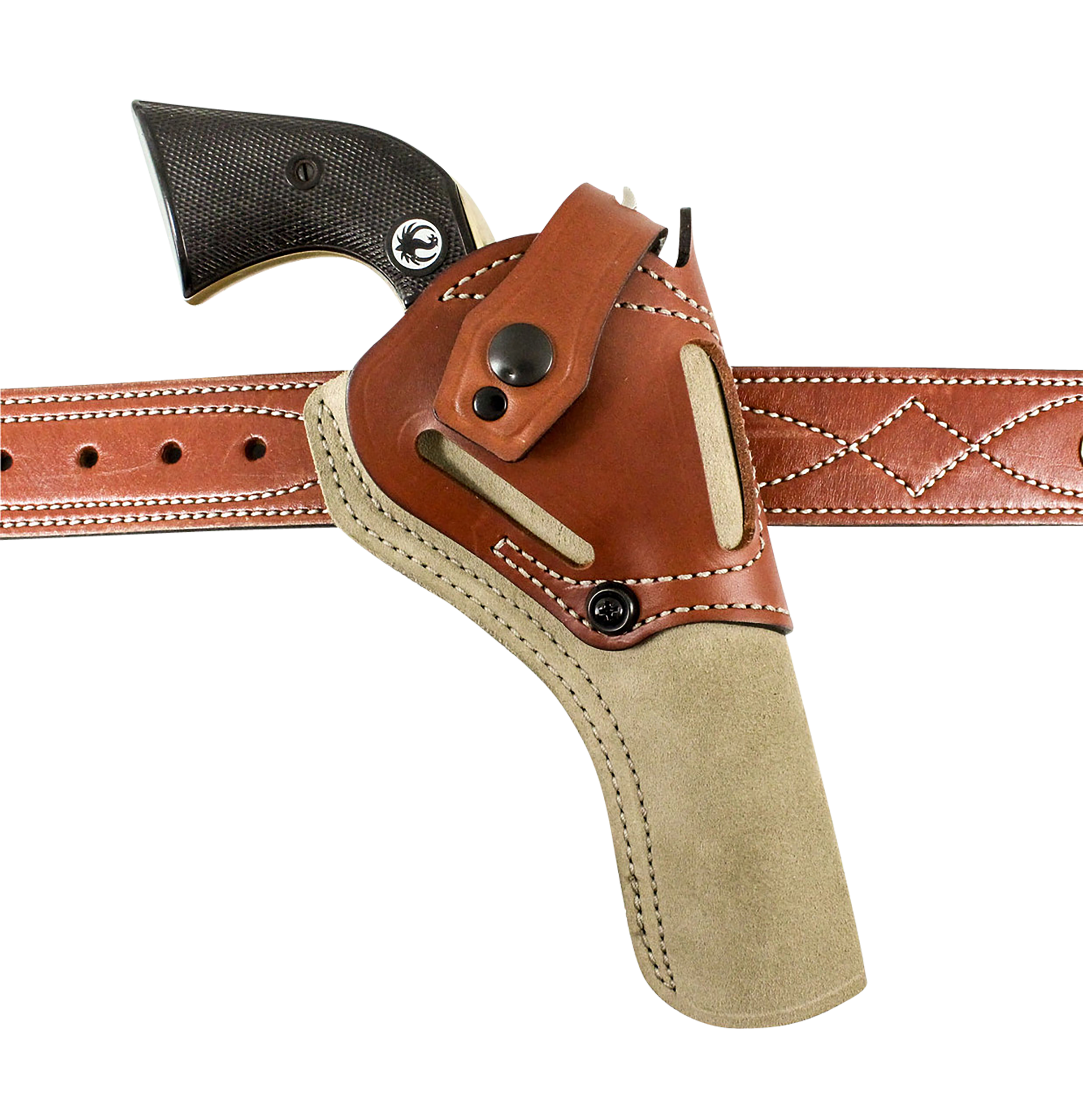 DeSantis Gunhide 189NJ3UZ0 Wild Hog  OWB Natural Leather Belt Fits Heritage Rough Rider 6.50 Ambidextrous