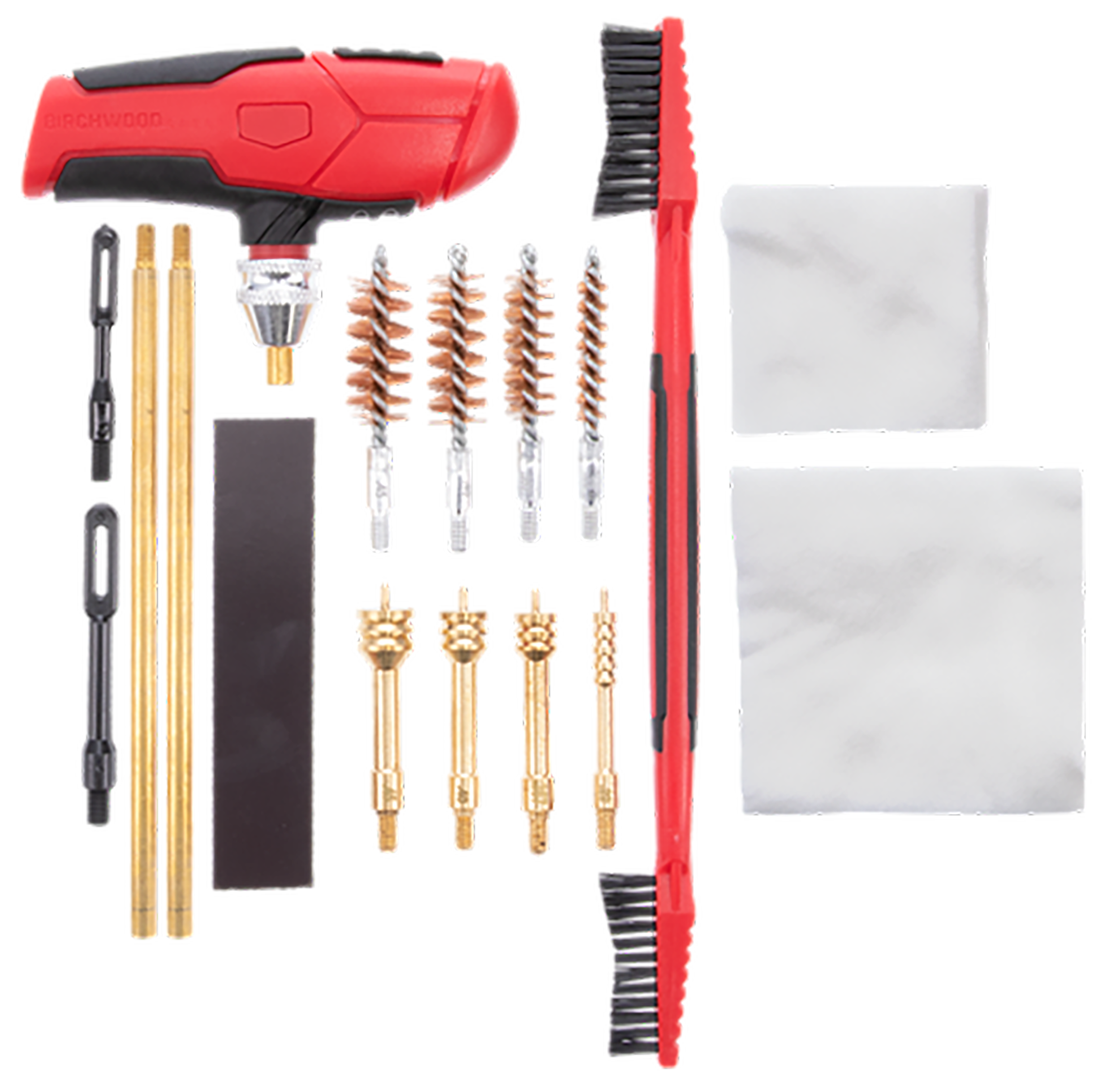 Birchwood Casey HNDGCLNK Handgun Cleaning Kit 16 Pieces Black/Red