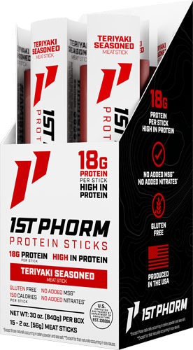 1st Phorm Protein Sticks Teriyaki Seasoned 15ct