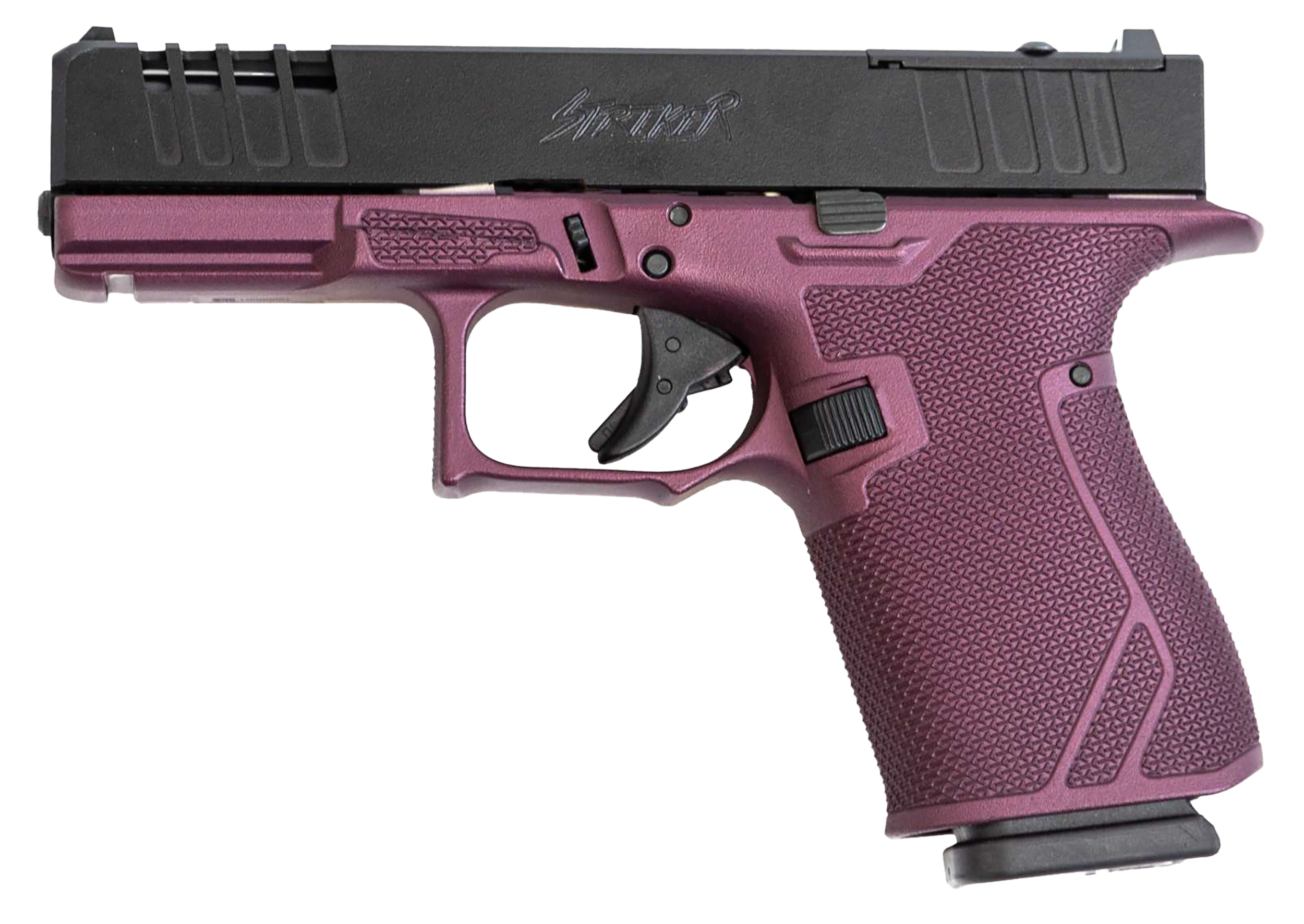 Great Lakes Firearms GL19CHY Striker  9mm 15+1 4" Front/Rear Serrations Cerakote Black Cherry