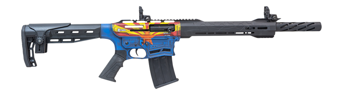 Citadel CBOSS2512-AZ Boss25 12 Gauge 3" 5+1 18.75" Threaded Barrel, Arizona Flag Steel Receiver w/Picatinny Rail, Adj Comb Synthetic Butt Stock, Picatinny Rail Forend, Polymer Grip