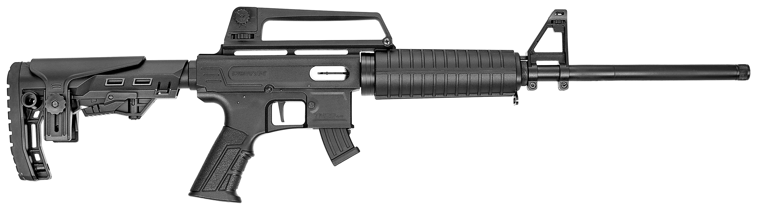 Derya Firearms TM22.FEAT.18 TM22 Feather 22 LR 10+1 18" Black Threaded Barrel, Black Anodized Aluminum Receiver w/Picatinny Rail, Black Adjustable Polymer Stock, Black Polymer Grip