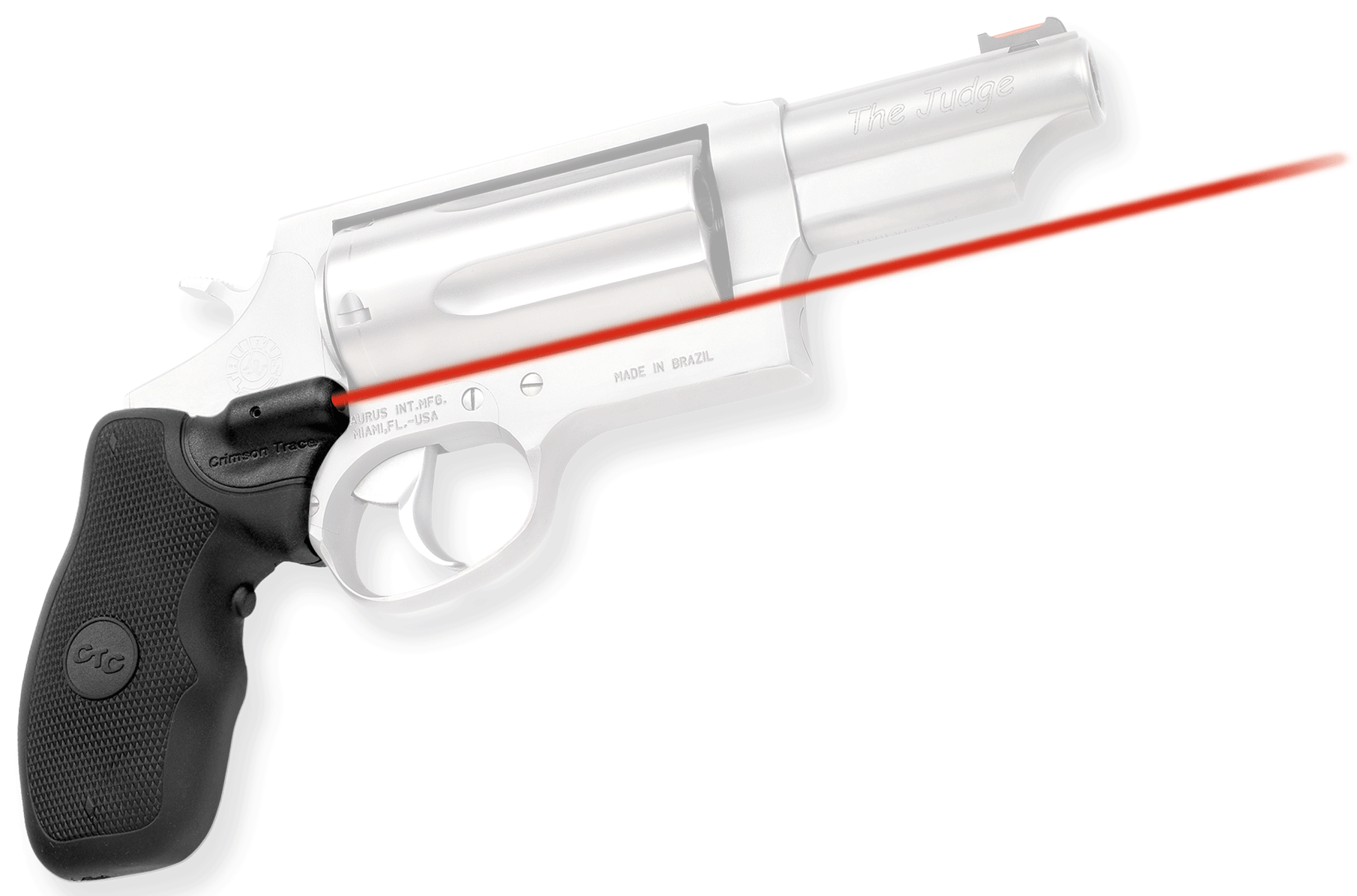 Crimson Trace 0124501 Lasergrips  Fits Taurus Judge/Tracker, Red Laser Black Polymer