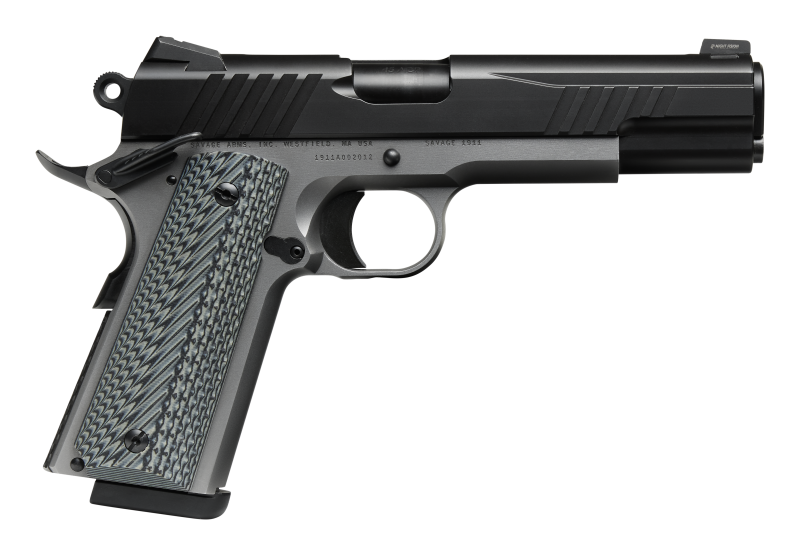 SAV 67201 1911 GOVT 45 5IN BLK/SS  BLK MELONITE