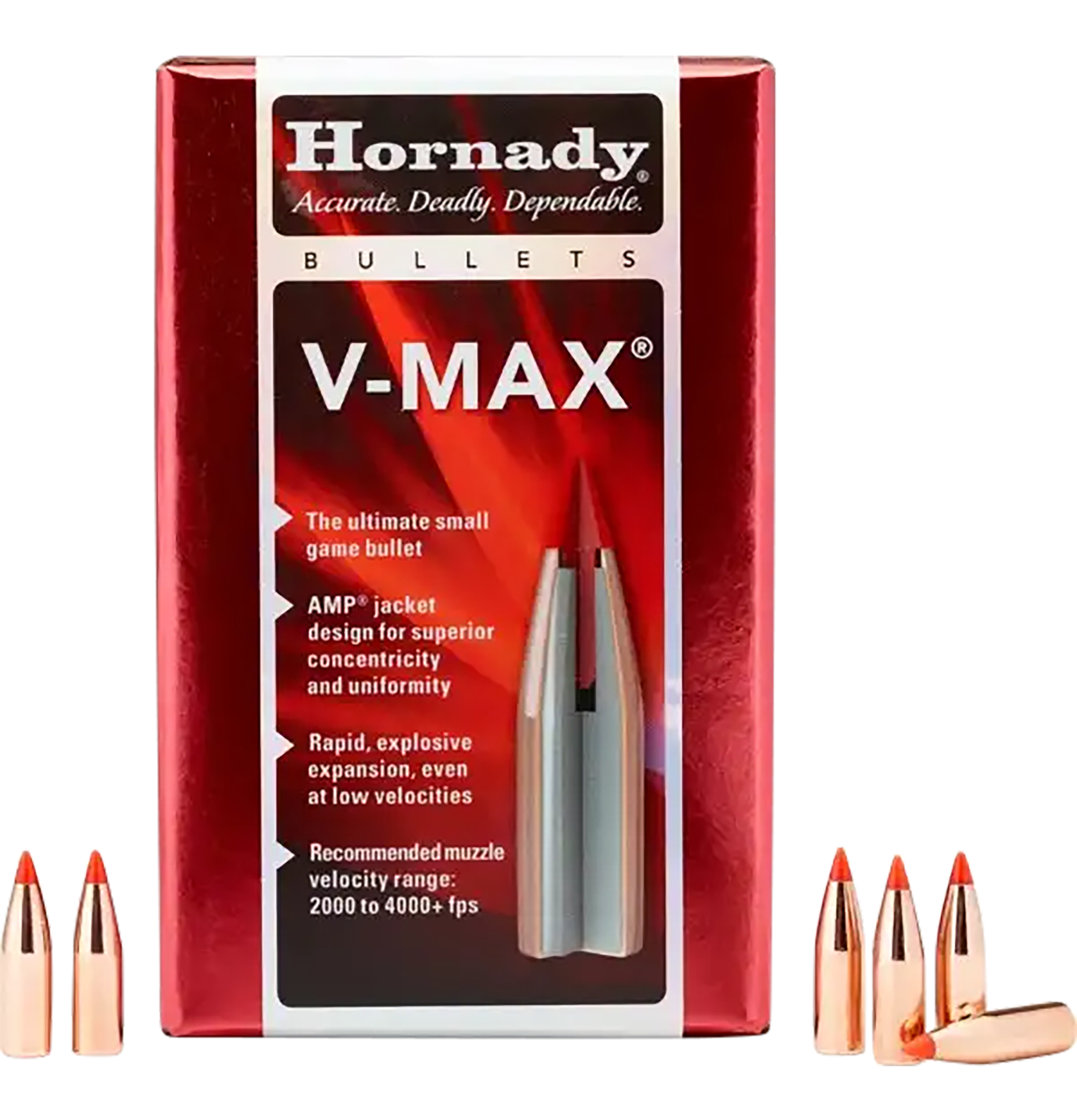 Hornady 22281 V-Max  22 Cal .224 60 gr V Max 100 Per Box/ 40 Case