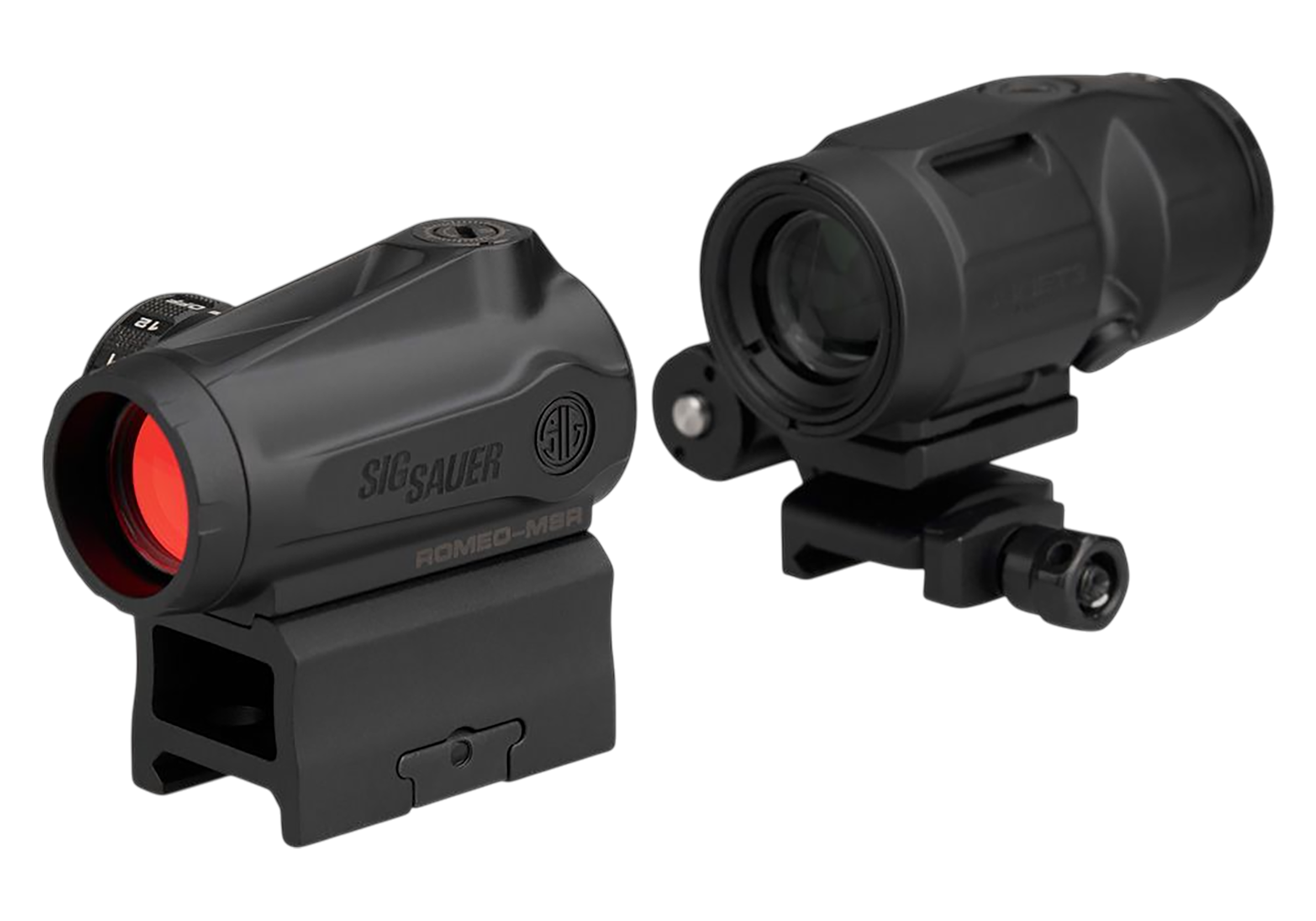 Sig Sauer Electro-Optics SORJMSR101 Romeo-MSR Gen II w/Juliet3 Black 1x/3x 20mm/22mm 2 MOA Red Dot Juliet 3 Micro Magnifier