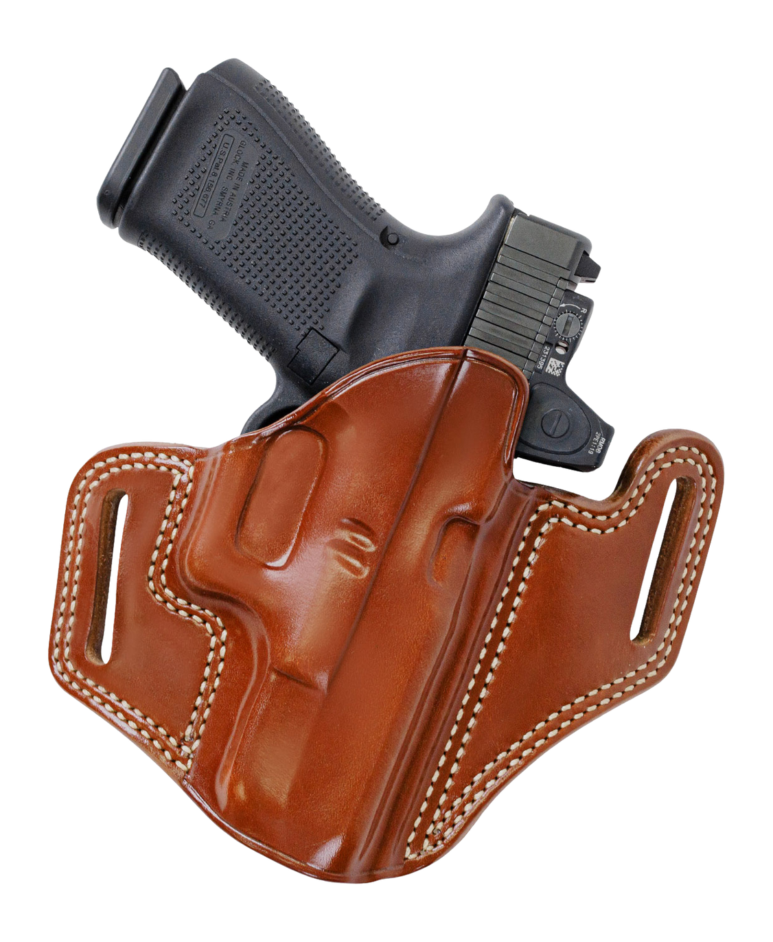 Galco Combat Master 2.0 OWB Holster for Glock 19 Leather Tan