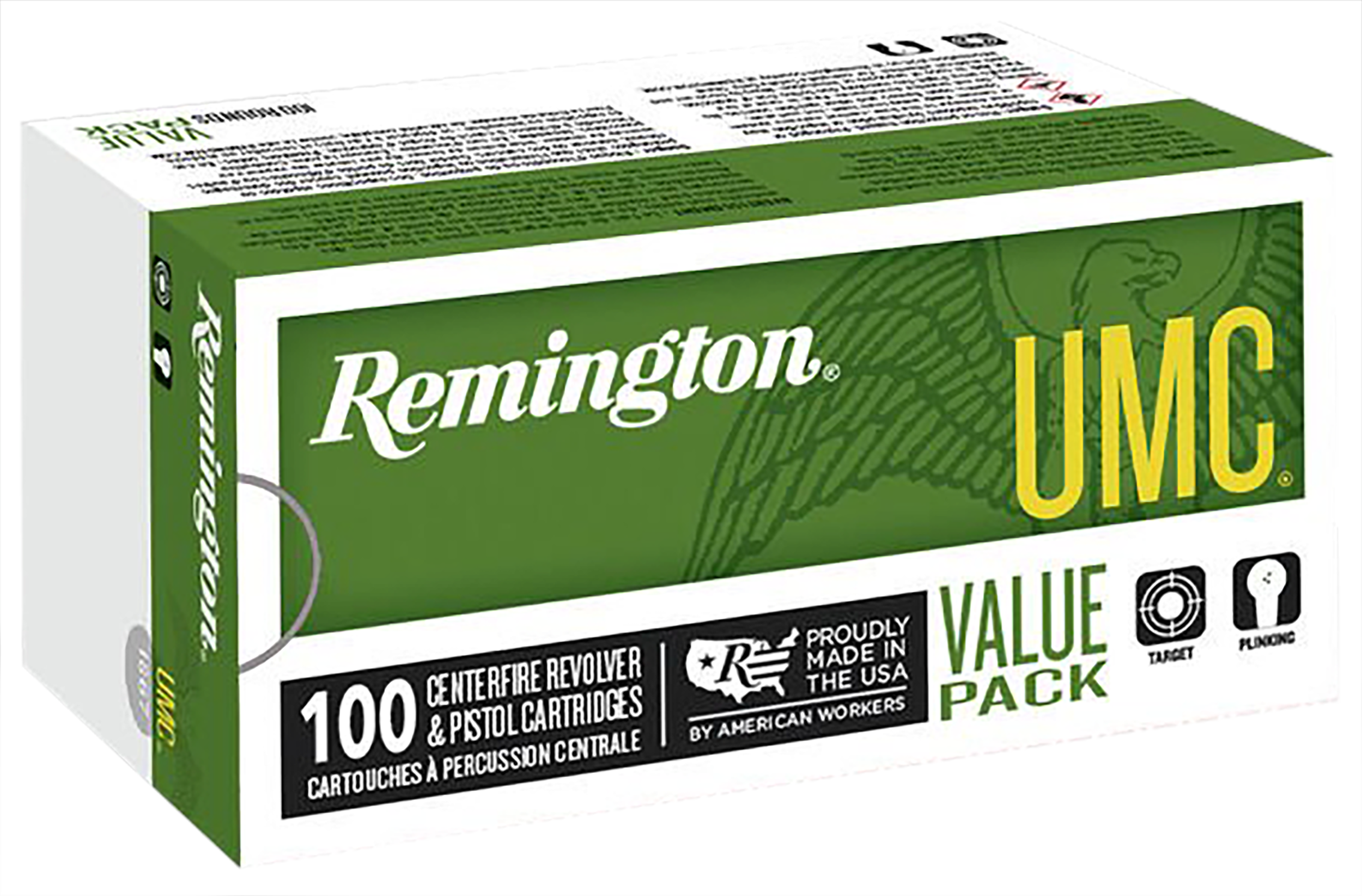 Remington Ammunition 23771 UMC Value Pack 38Special+P 125gr Jacket Hollow Point 100 Per Box/6 Case