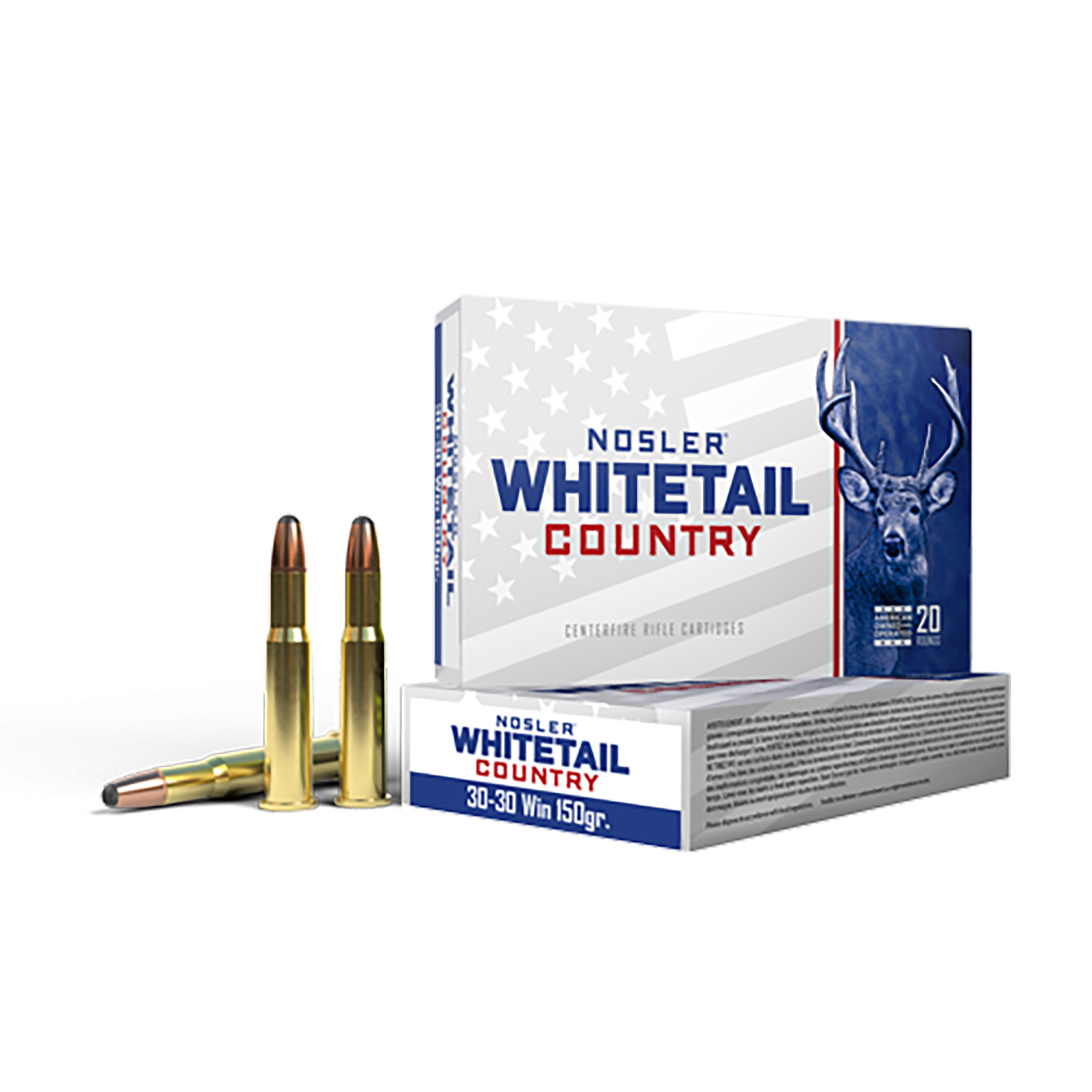 Nosler 40135 Whitetail Country  30-30Win 150gr Spitzer Boat Tail 20 Per Box/10 Case