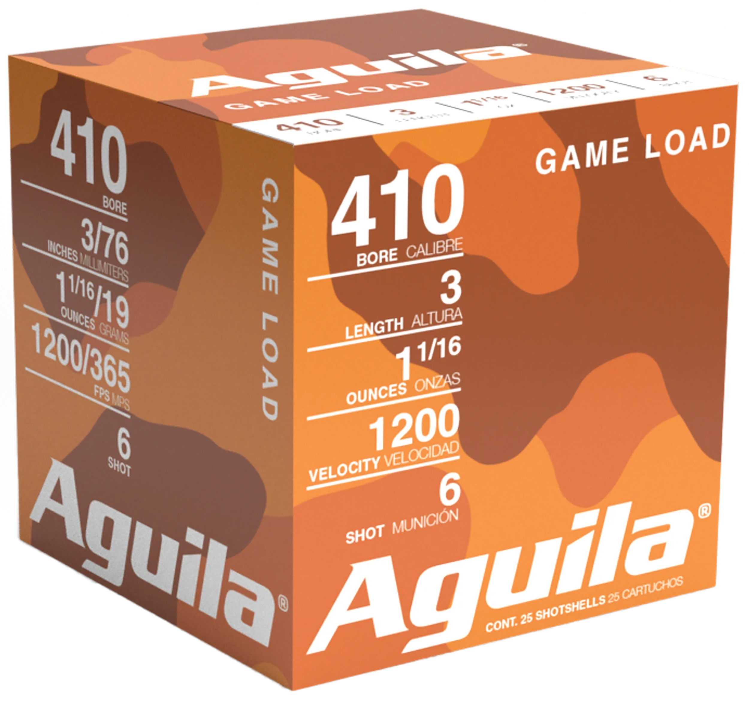 Aguila 1CHB4126 Game Load  410Gauge 3" 11/16oz 6Shot 25 Per Box/10 Case