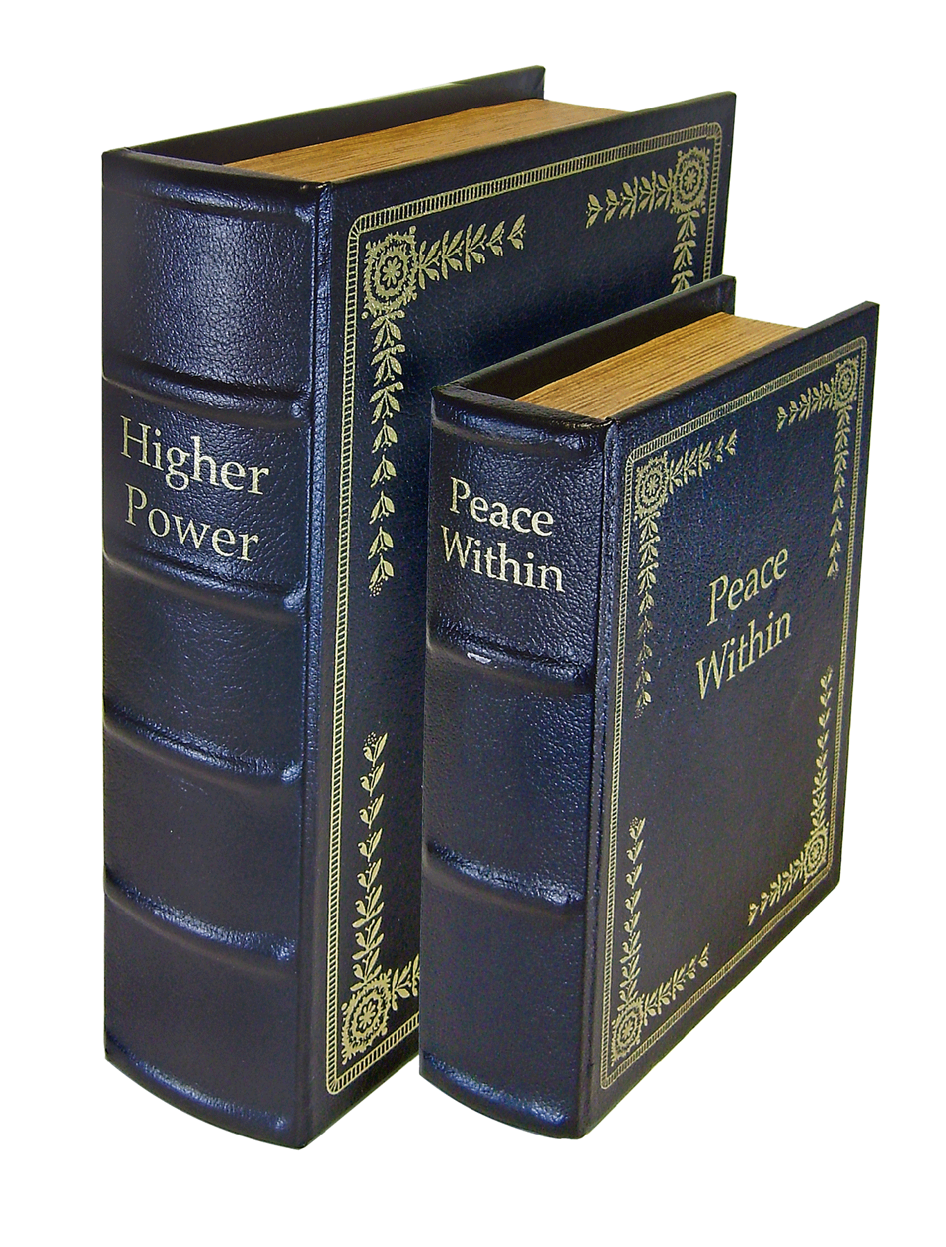 Peace Keeper DB2BLK Diversion Book Set  Front Panel Entry Black Wood Holds 2 Handguns