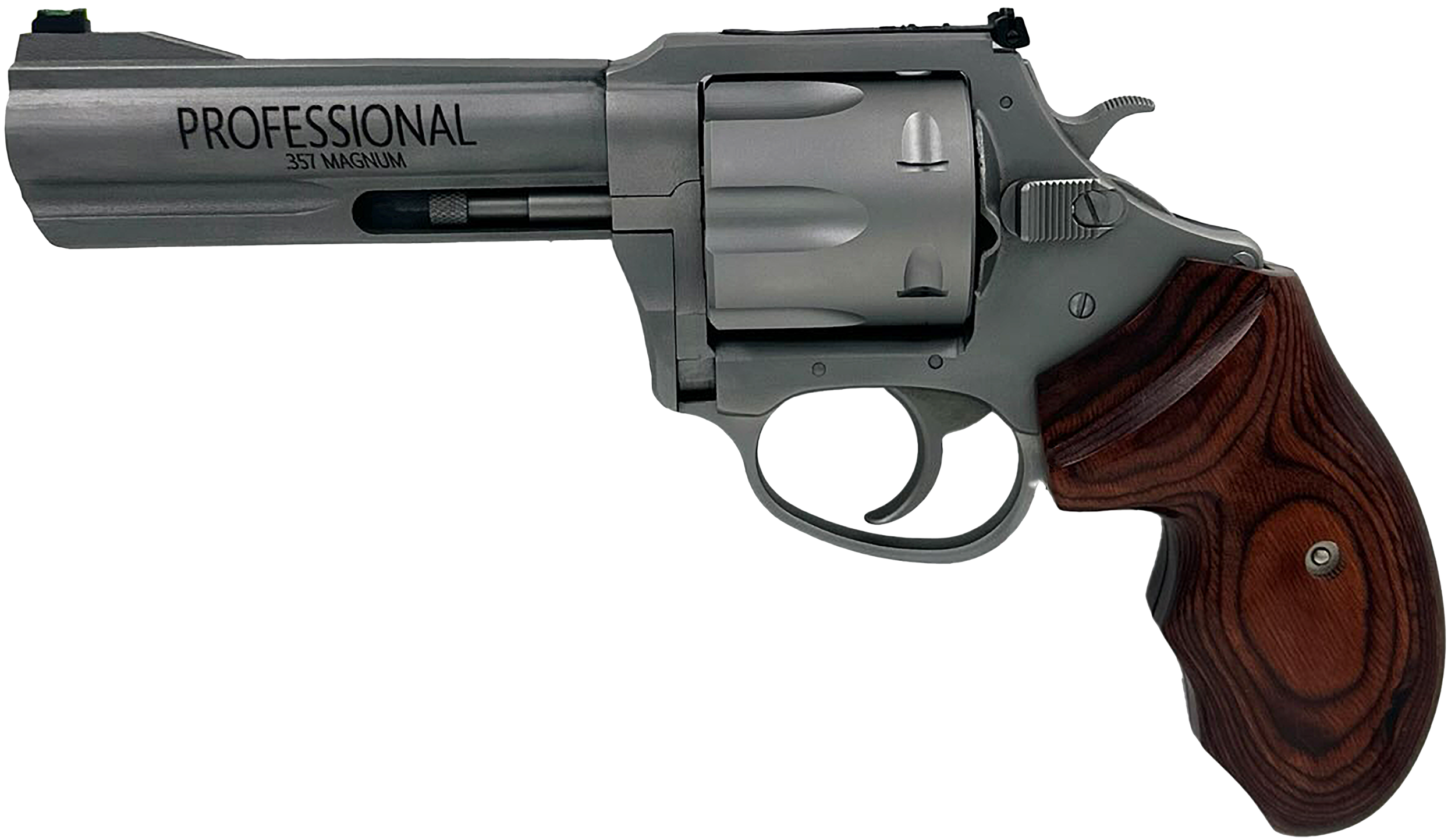 Charter Arms 73546 Professional VI Extra Large, 357 Mag 6 Shot 4.20" Matte Stainless Steel Barrel, Cylinder & Frame w/Wood Grip, Exposed Hammer