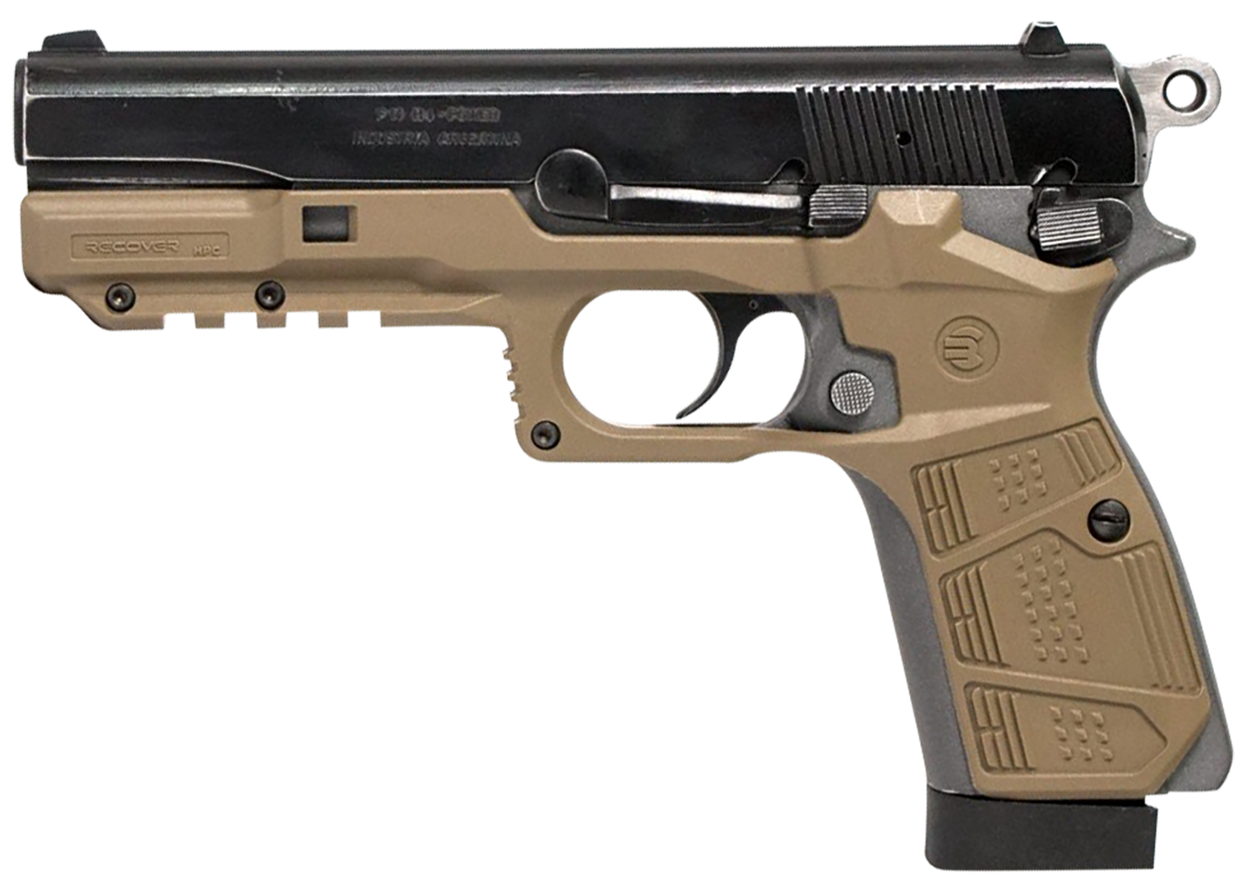 Recover Tactical HPC-02 Grip & Rail System  Tan Polymer Picatinny for Browning Hi-Power